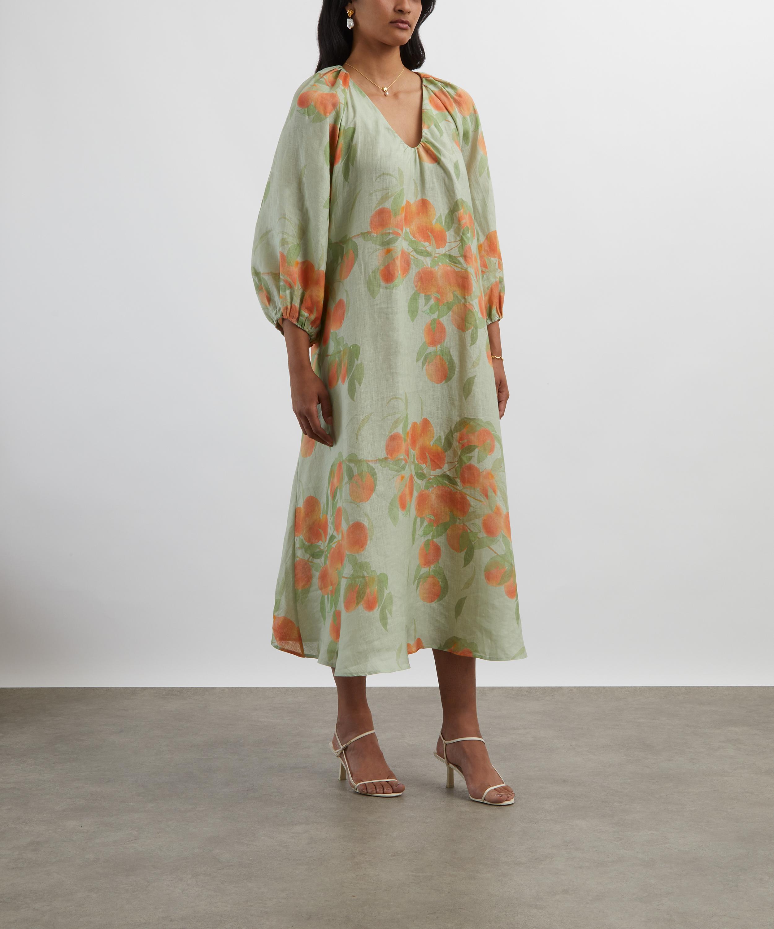 Bernadette - Georgette Peach Tree Maxi Dress image number 2