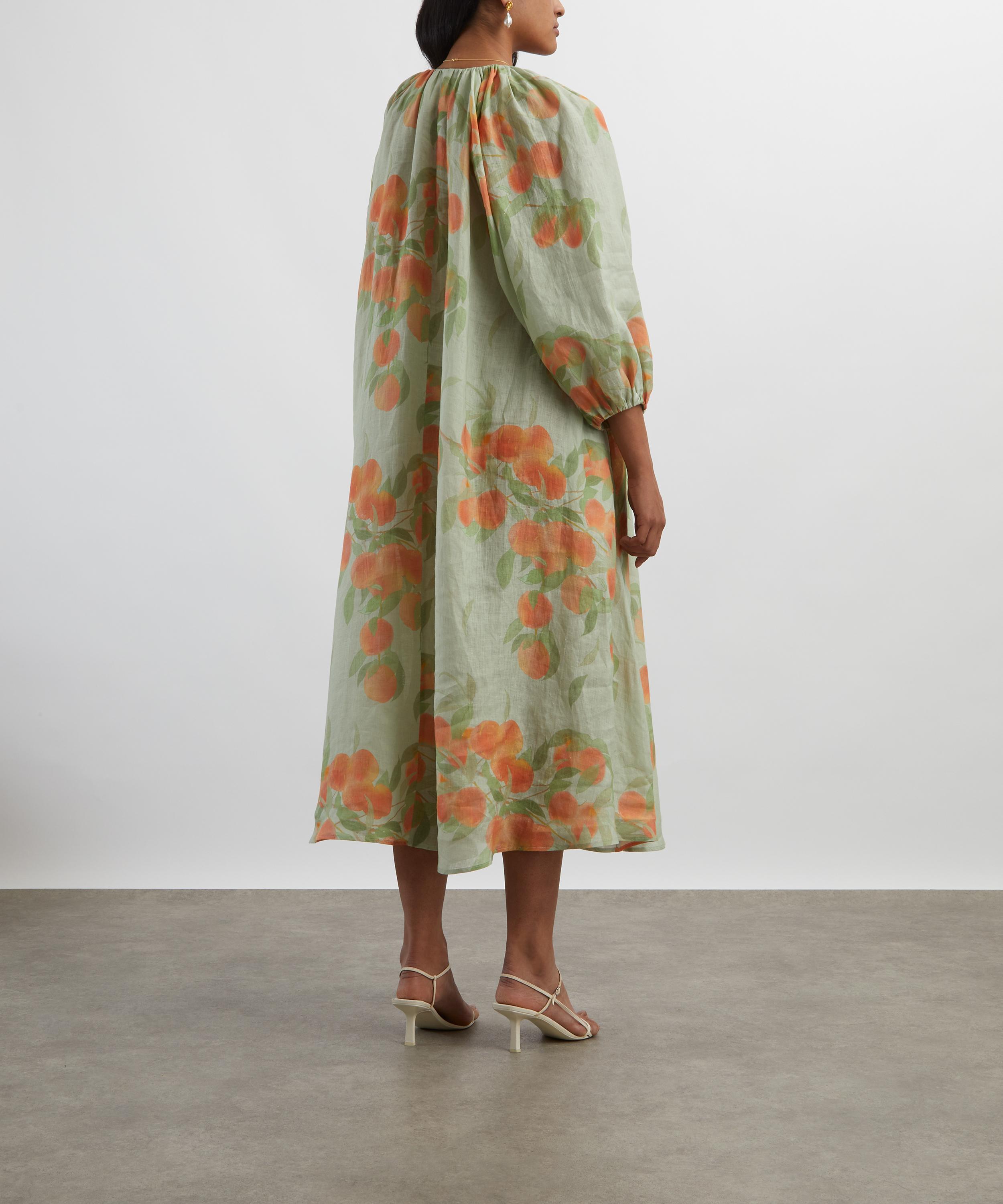 Bernadette - Georgette Peach Tree Maxi Dress image number 3