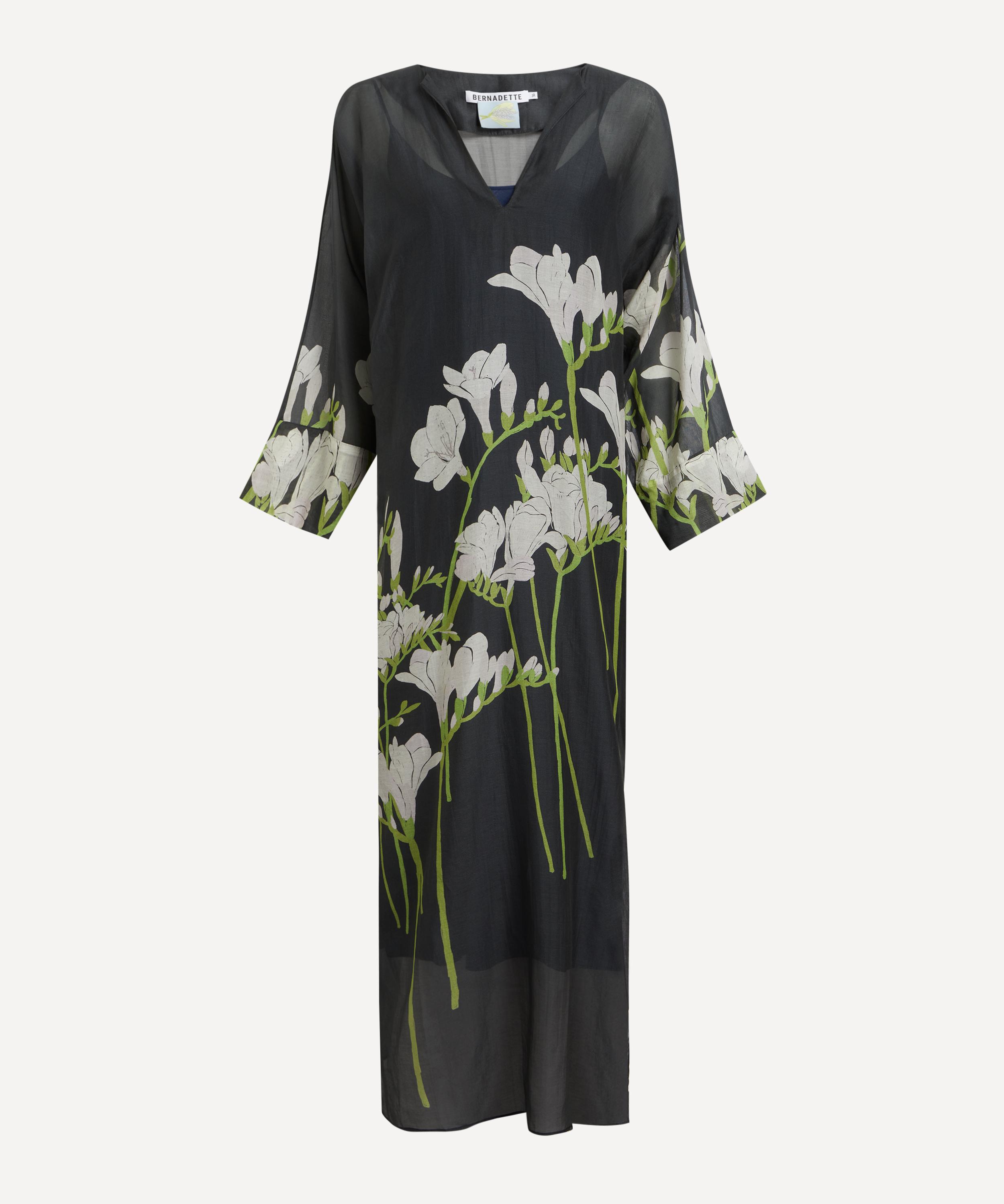 Bernadette - Freesia Silk-Cotton Kaftan image number 0