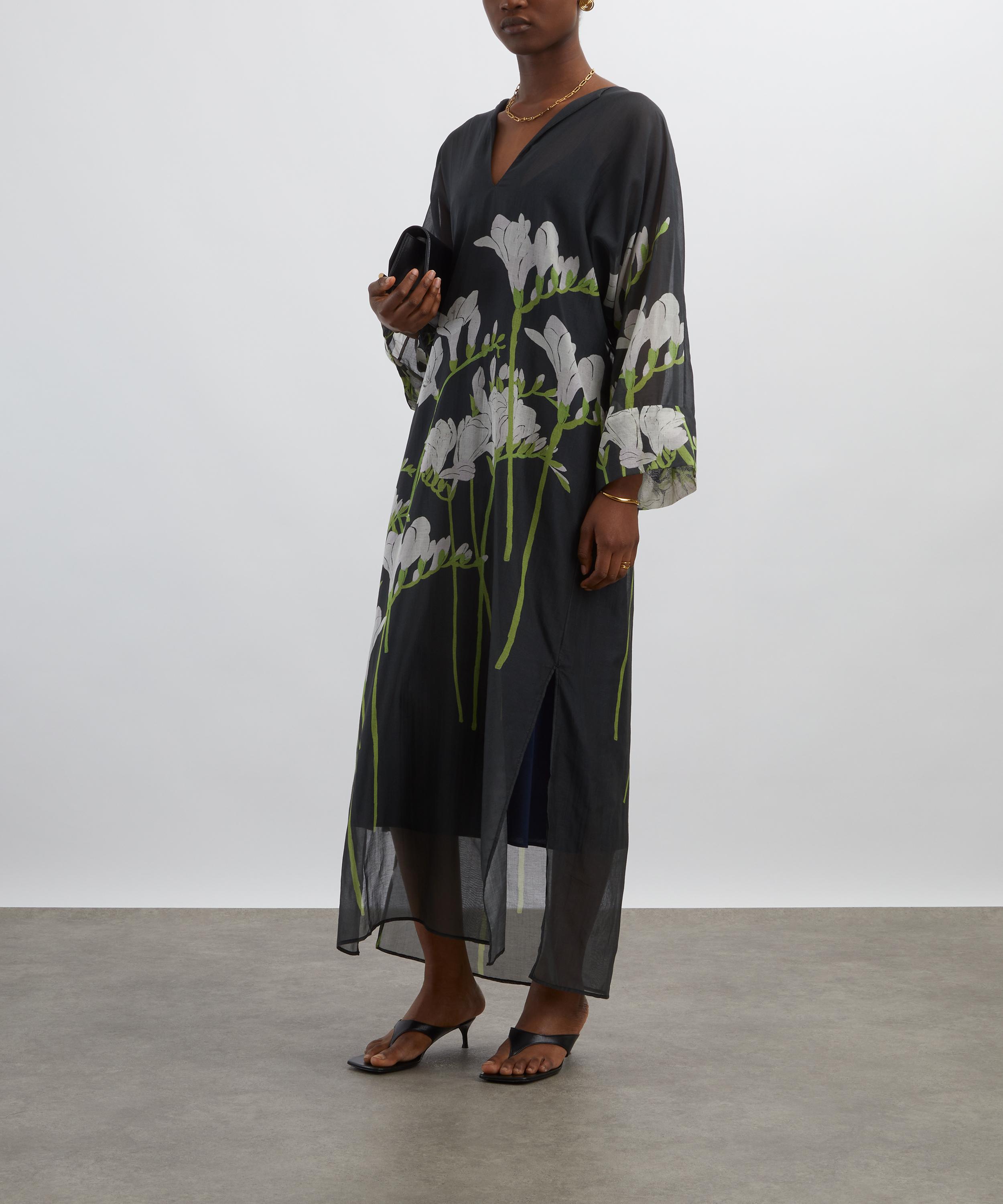 Bernadette - Freesia Silk-Cotton Kaftan image number 1