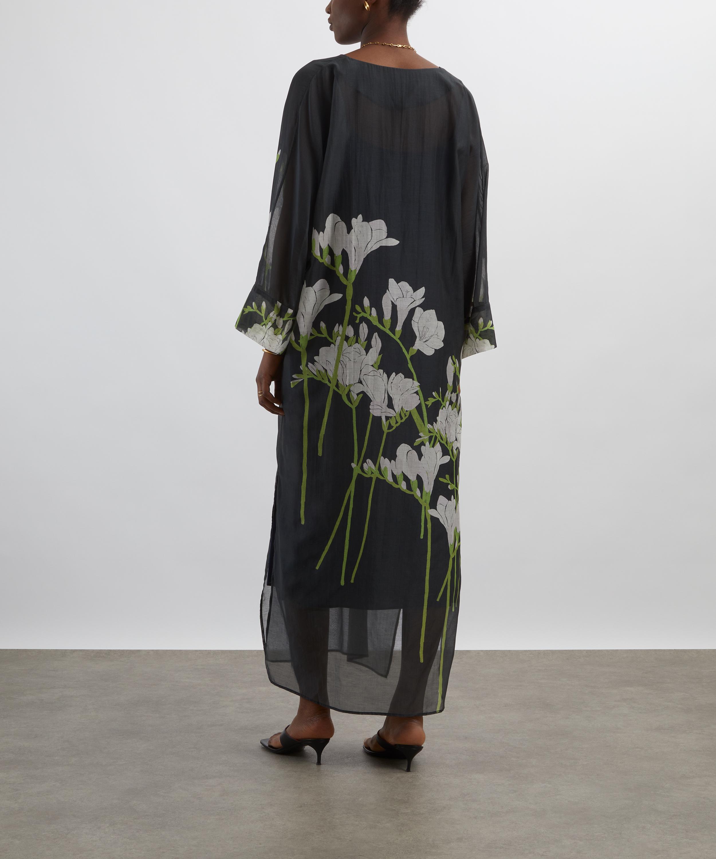 Bernadette - Freesia Silk-Cotton Kaftan image number 3