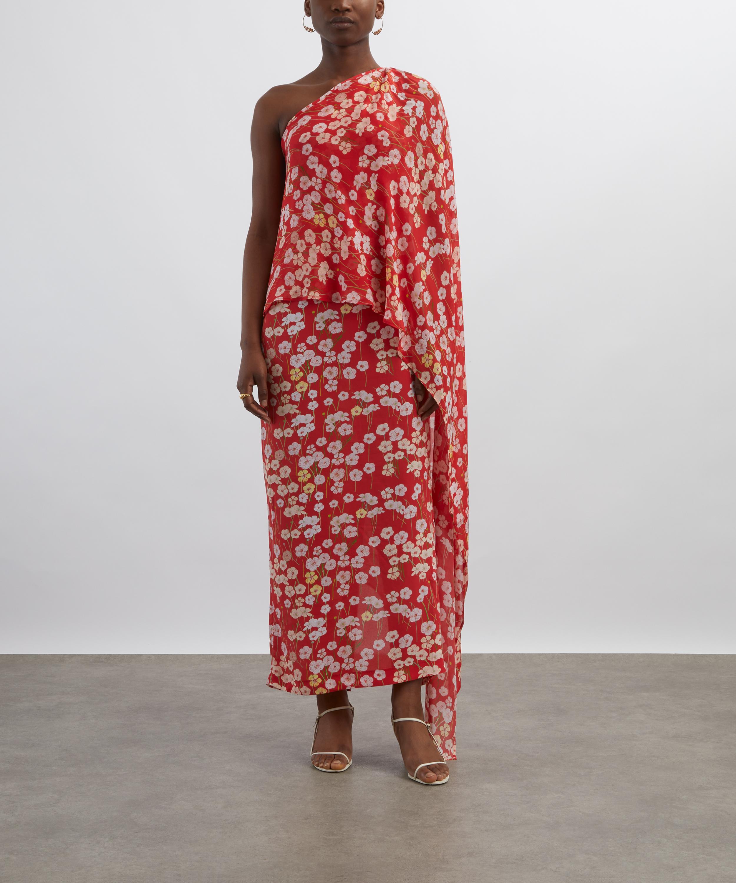 Bernadette - Nick Red Buttercups Off-The-Shoulder Dress image number 1