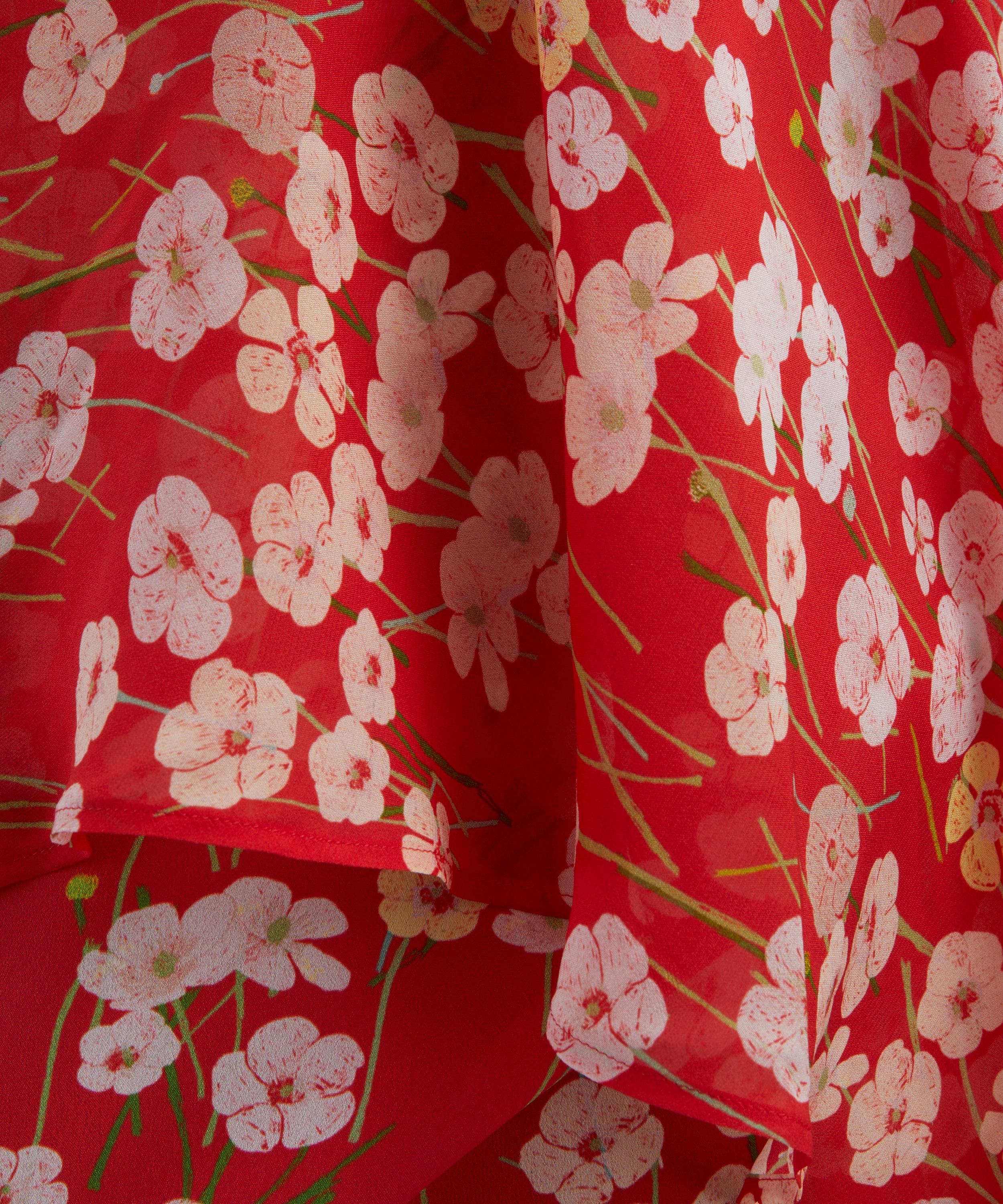 Bernadette - Nick Red Buttercups Off-The-Shoulder Dress image number 4