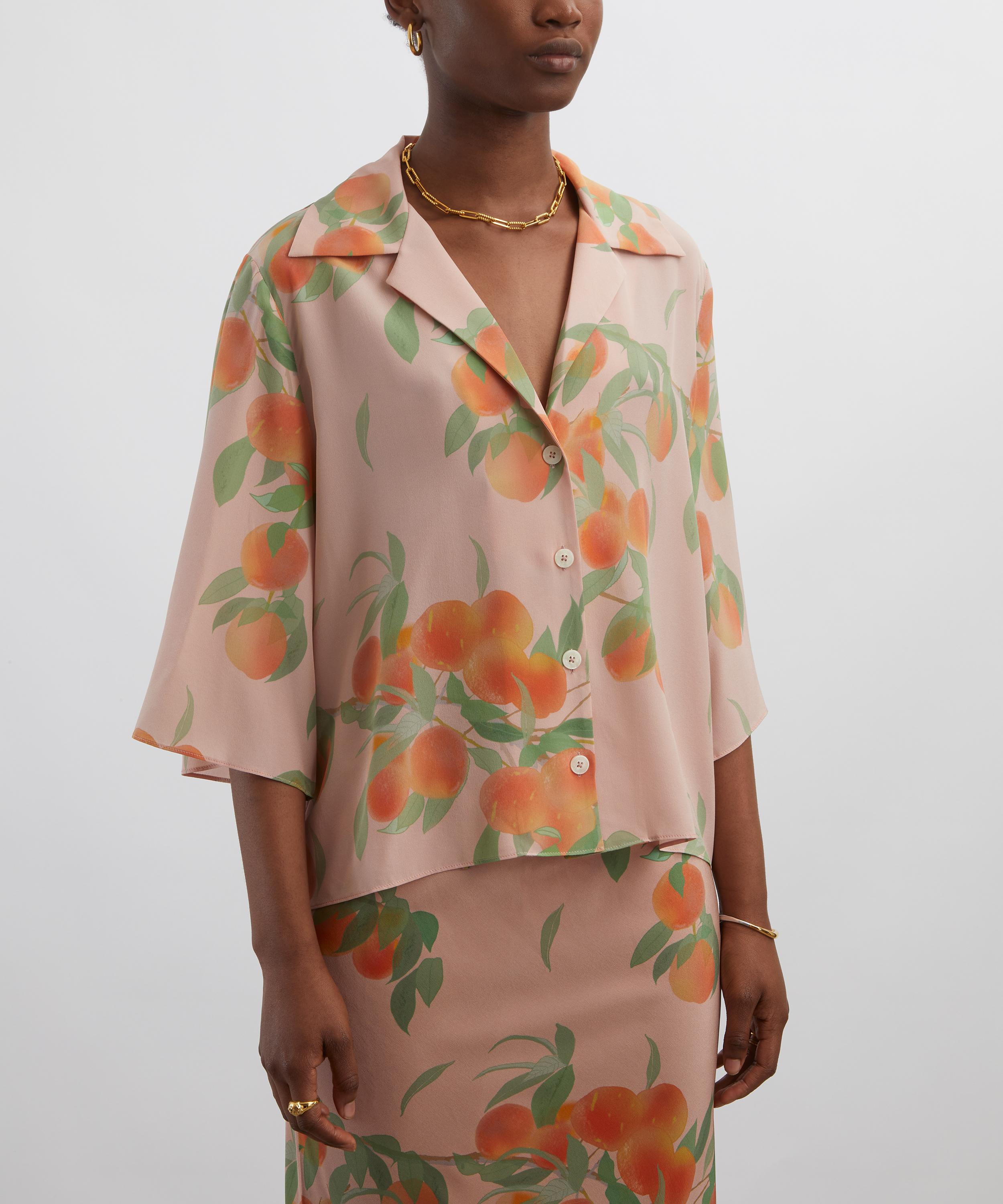 Bernadette - Peachtree Petit Beurre Silk Shirt image number 2