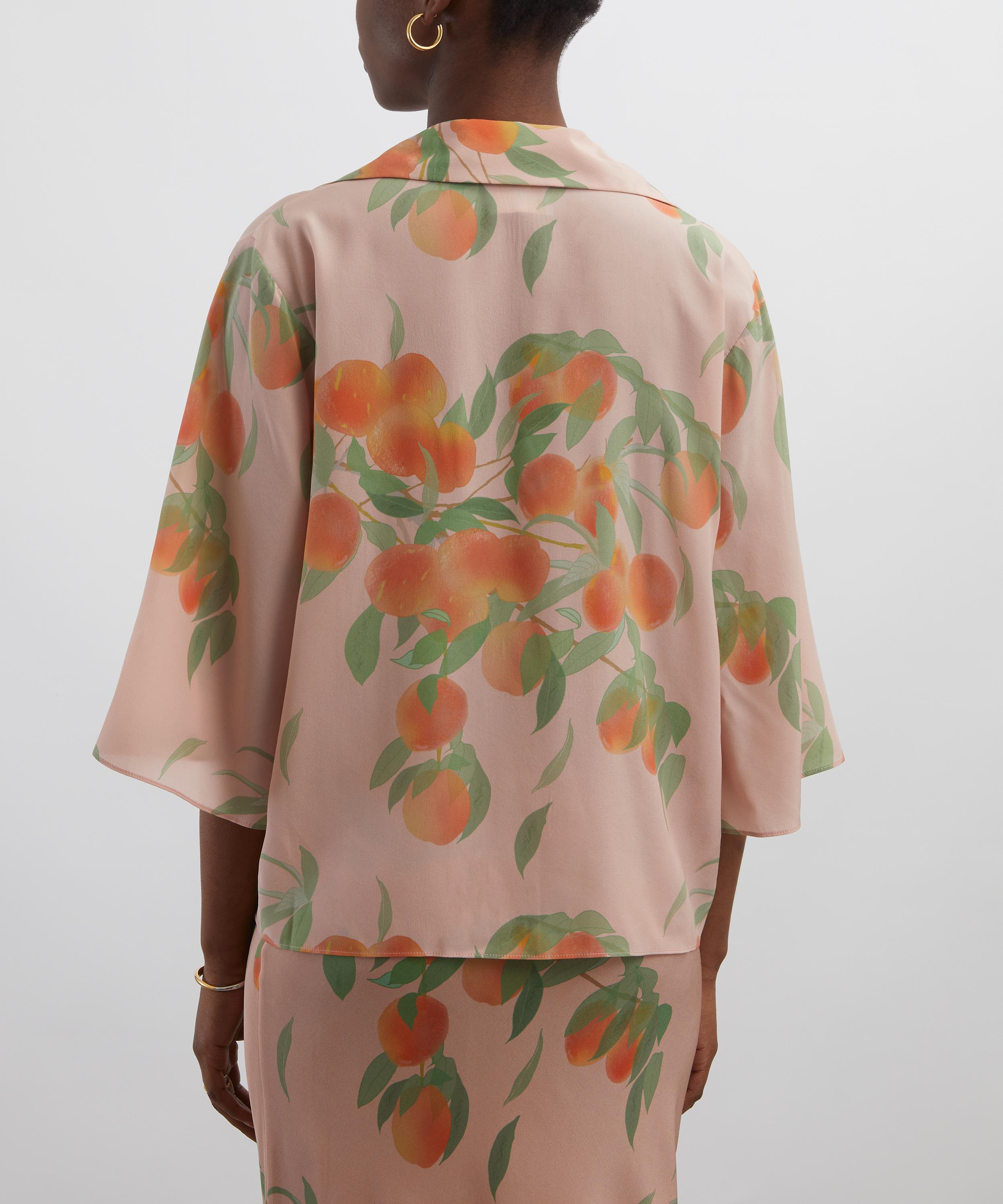 Bernadette - Peachtree Petit Beurre Silk Shirt image number 3