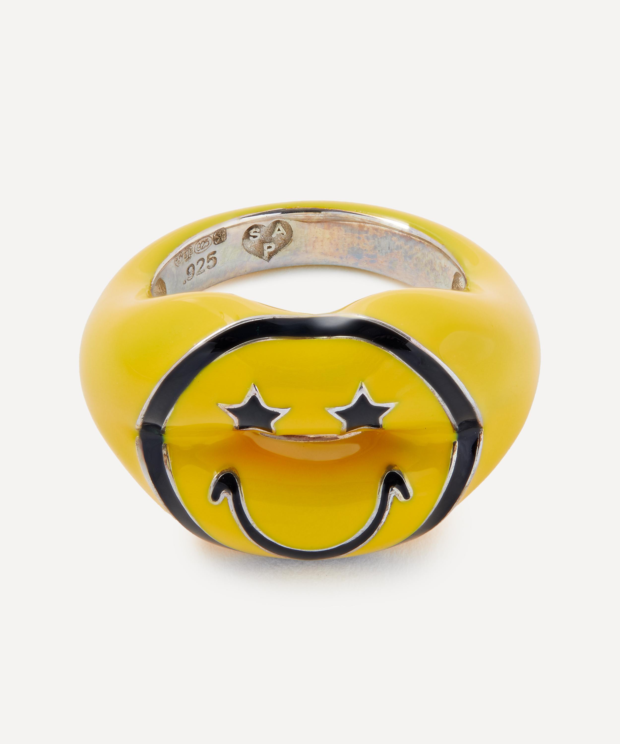 Solange Azagury-Partridge - Sterling Silver Happy Face Hotlips Ring image number 0
