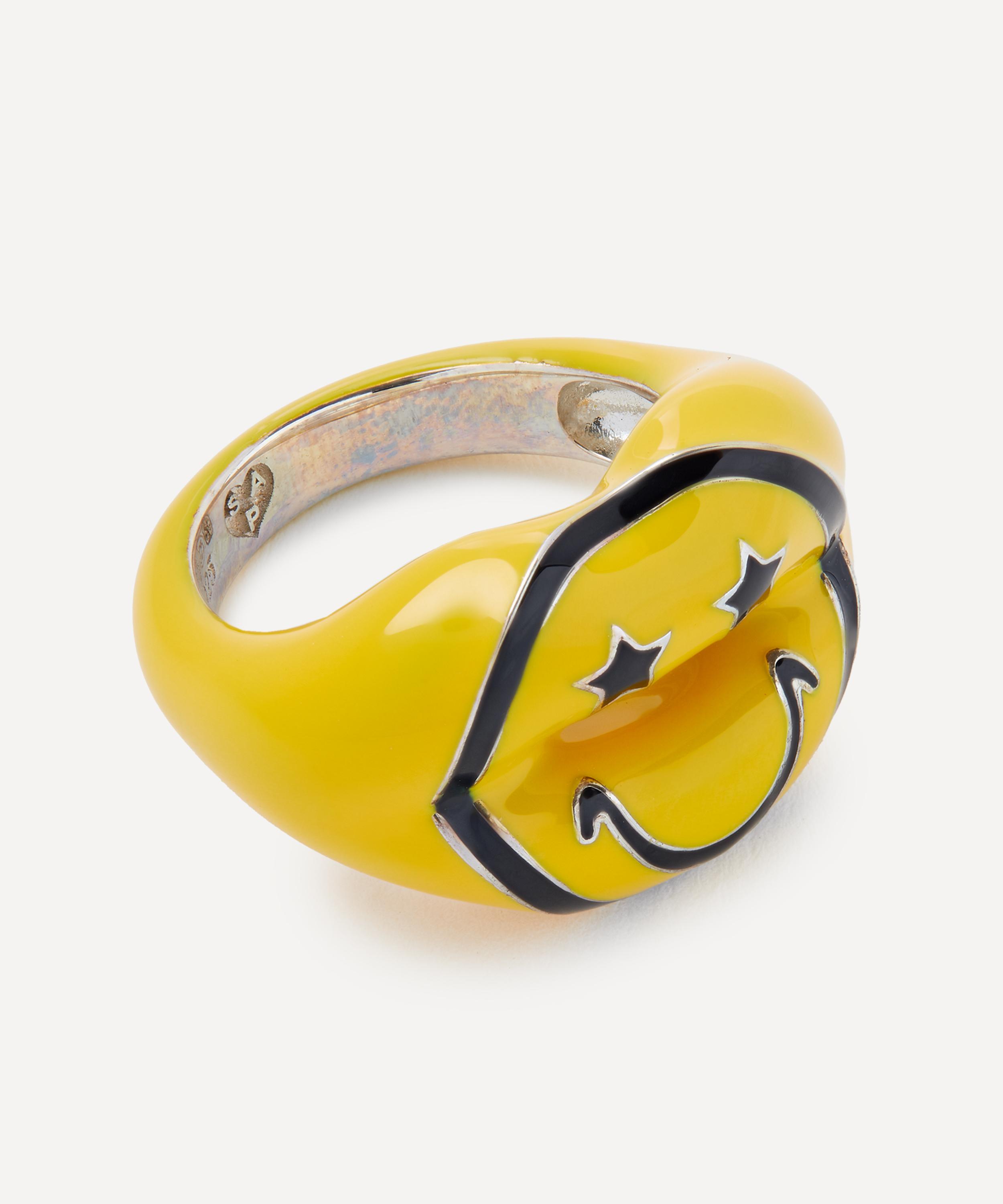 Solange Azagury-Partridge - Sterling Silver Happy Face Hotlips Ring image number 1