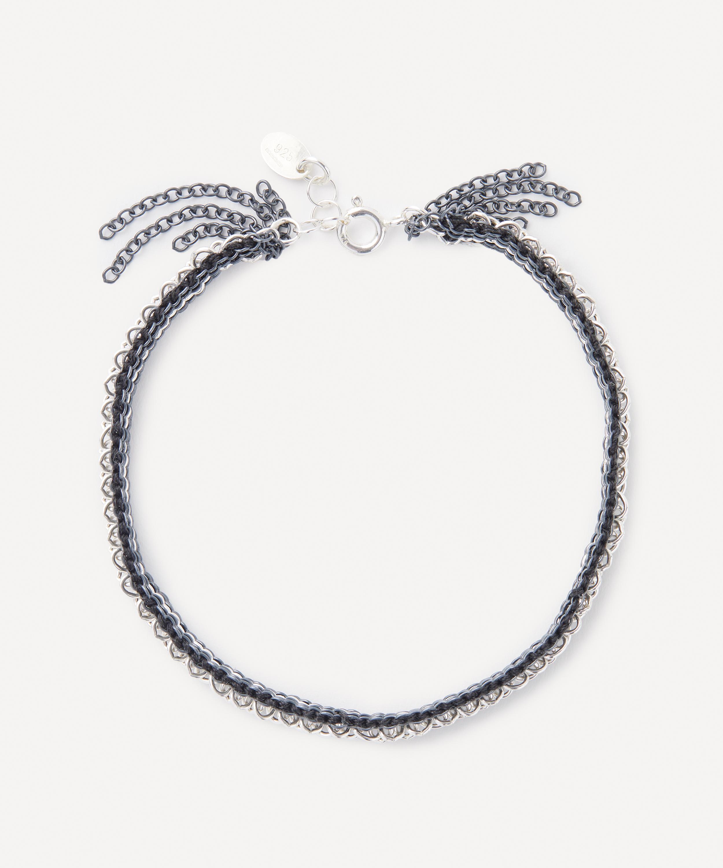 Stephanie Schneider - Oxidised Silver 3 Strand Chain Bracelet