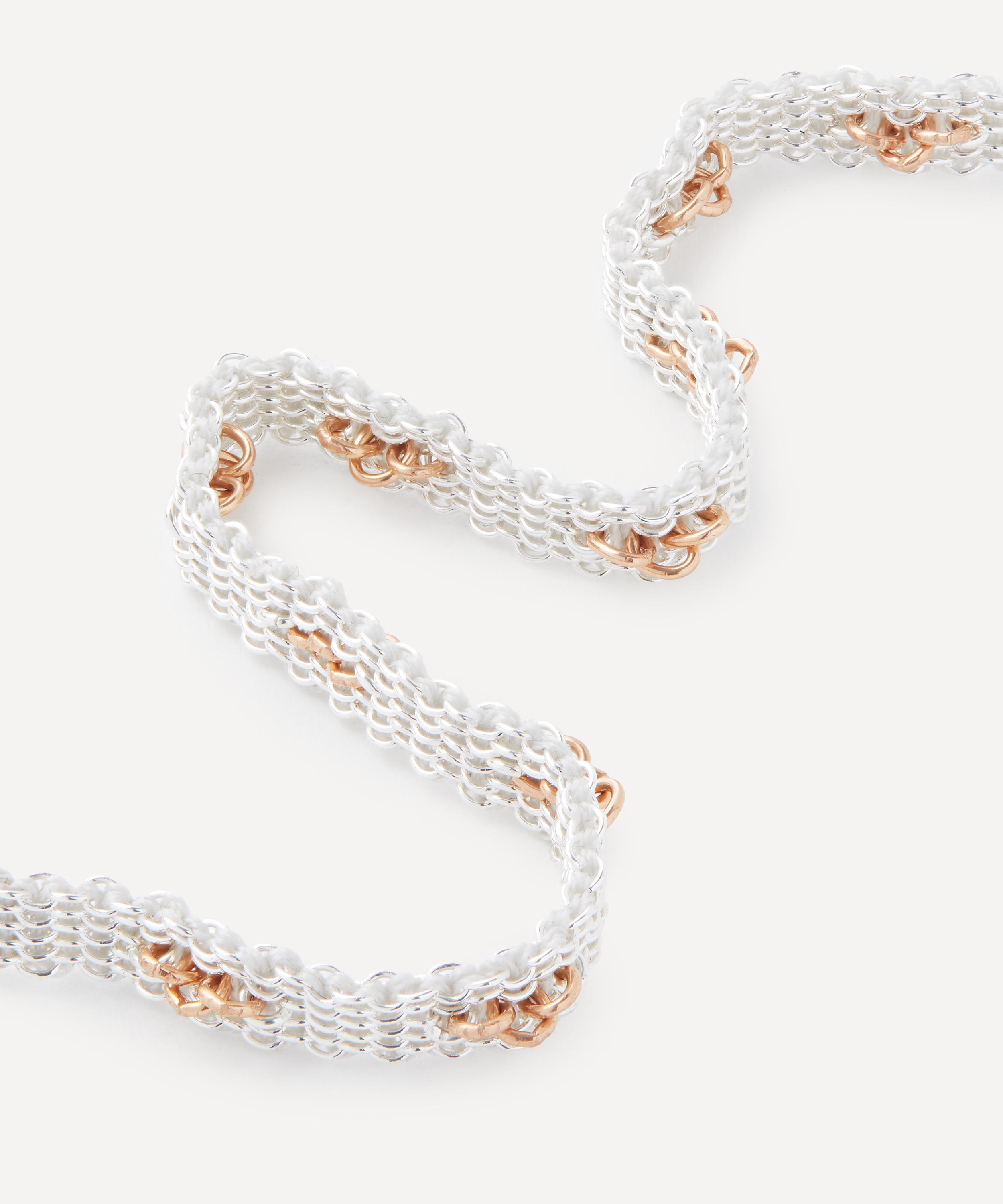 Stephanie Schneider - Mixed Metal Staple Woven Thin Chain Bracelet image number 1