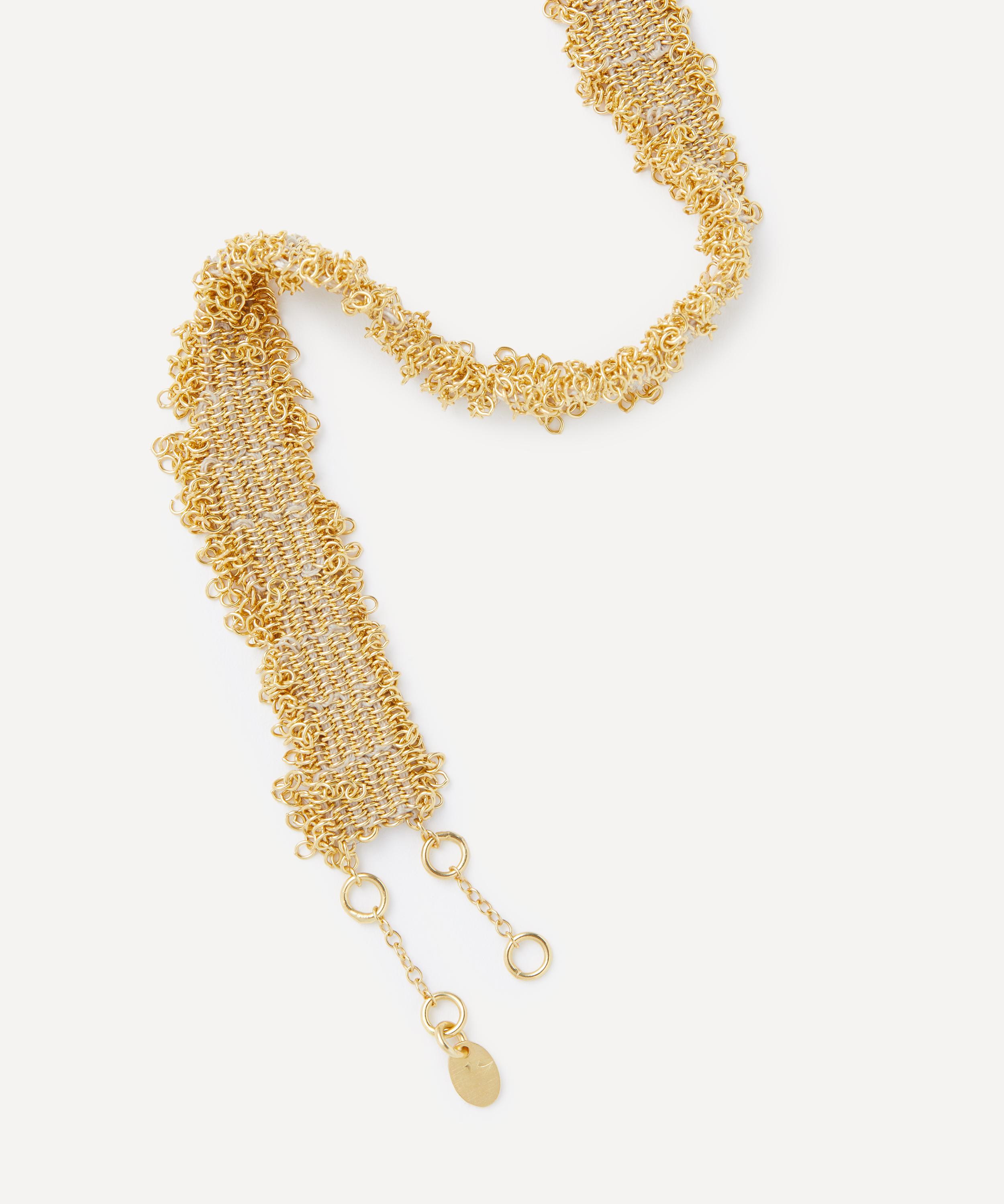 Stephanie Schneider - Gold Fringe Edge Medium Chain Bracelet image number 1