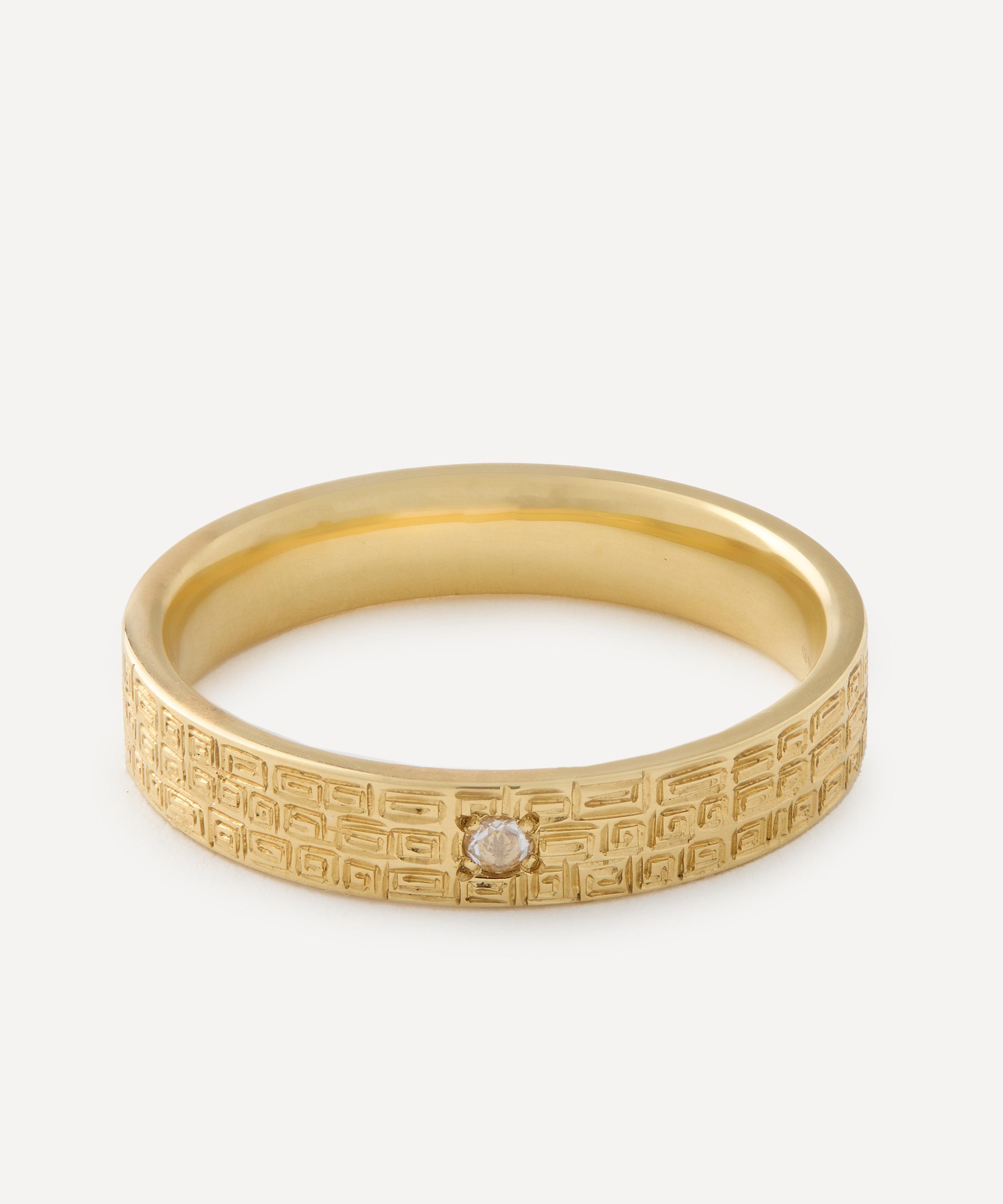Brooke Gregson - 18ct Gold Eos Engraved Diamond Ring
