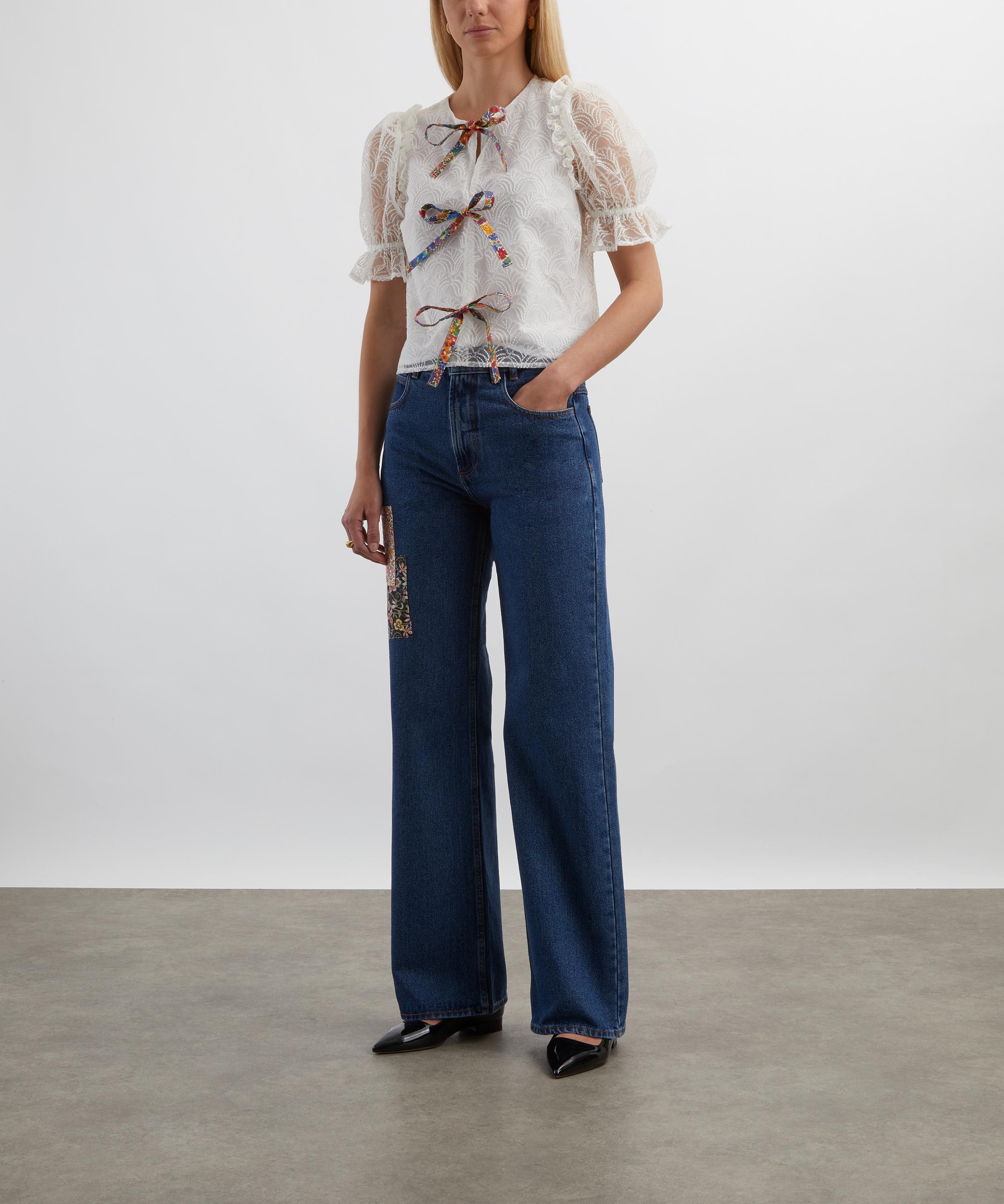 Balzac Paris - Suzanne White Lace Liberty Print Blouse image number 1
