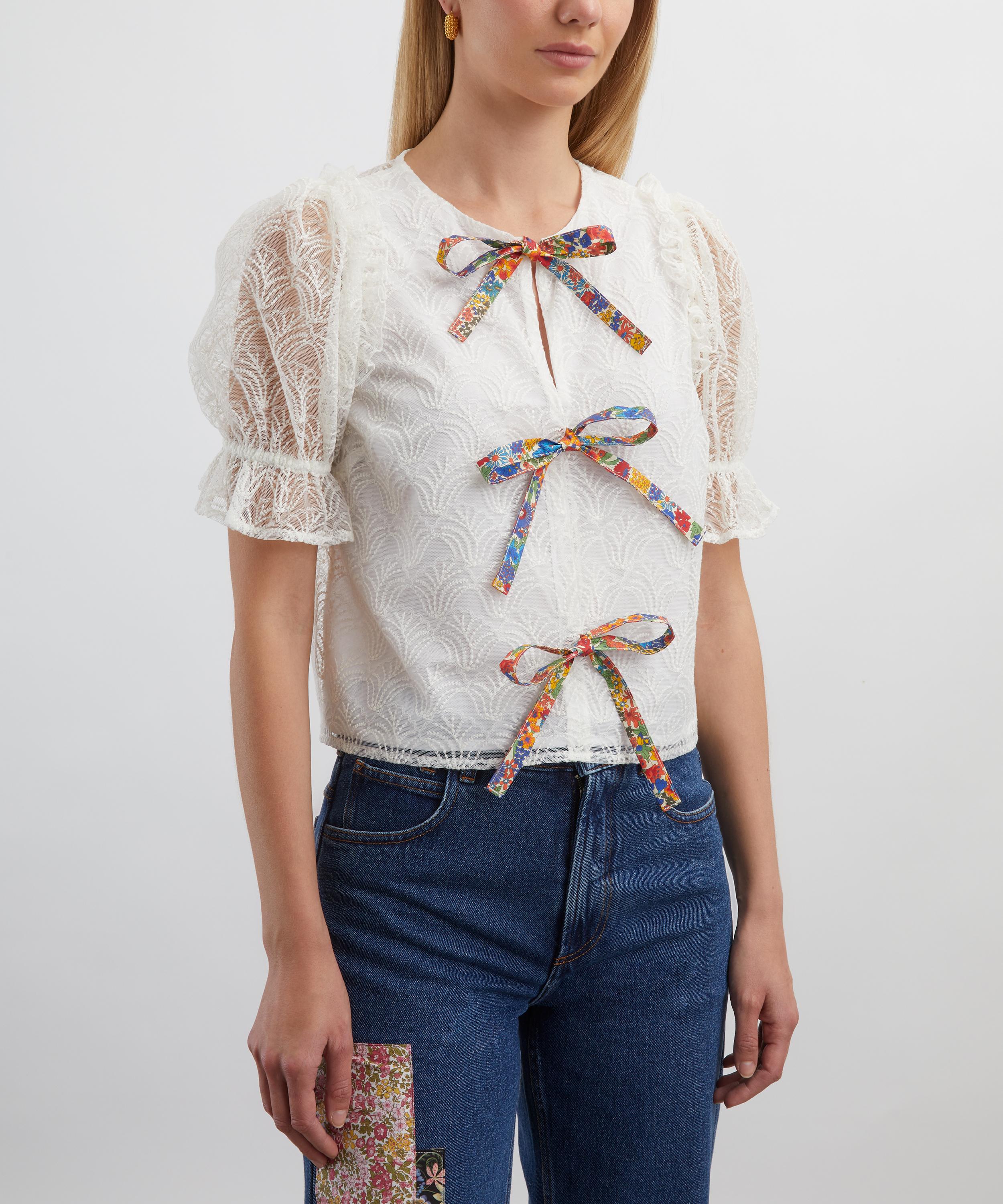Balzac Paris - Suzanne White Lace Liberty Print Blouse image number 2