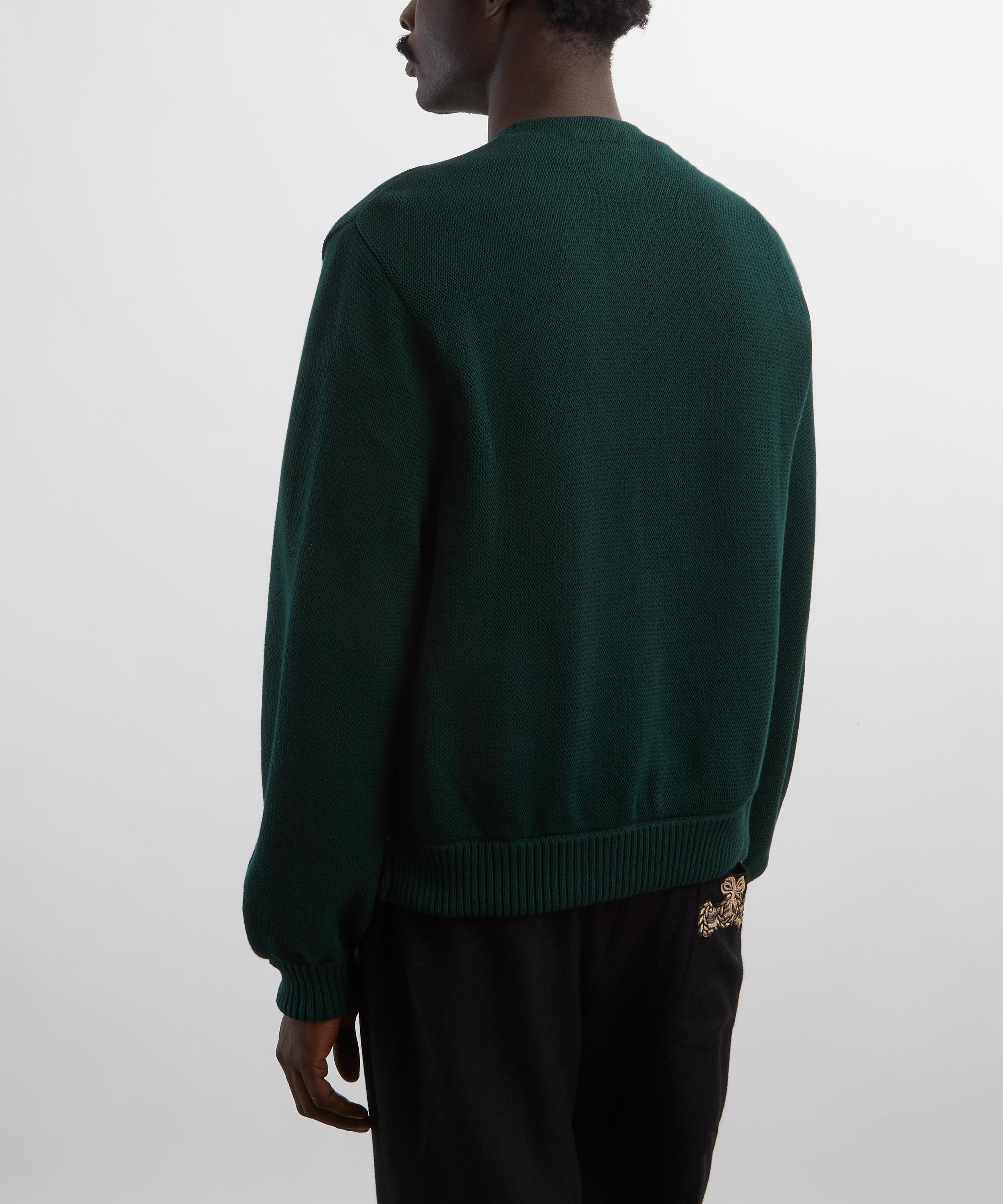 Bode - Dark Green Double-Breasted Cardigan image number 3