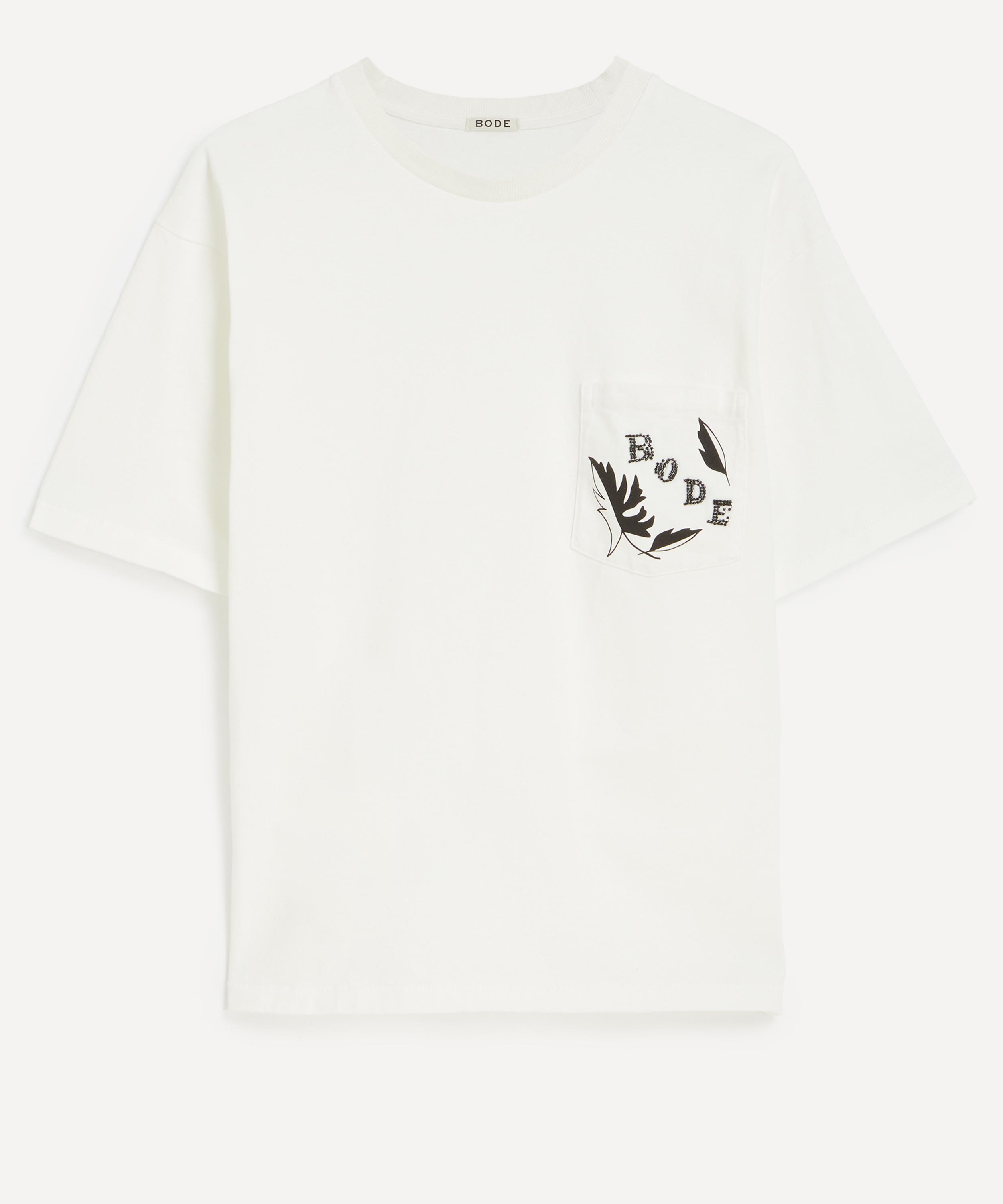 Bode - Beaded Pocket Leaf T-Shirt image number 0