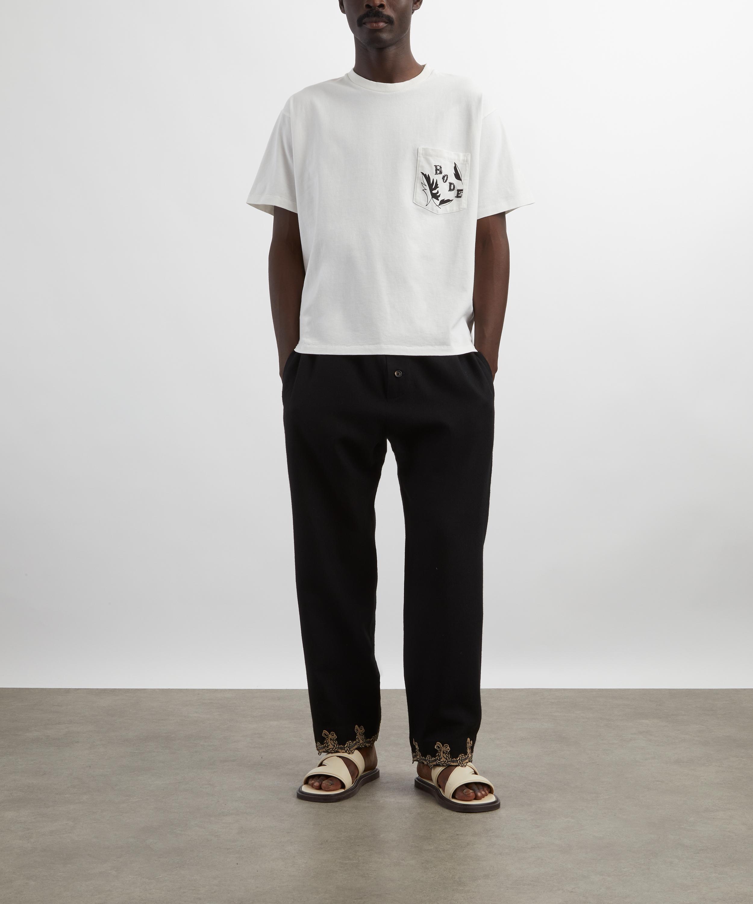 Bode - Beaded Pocket Leaf T-Shirt image number 1
