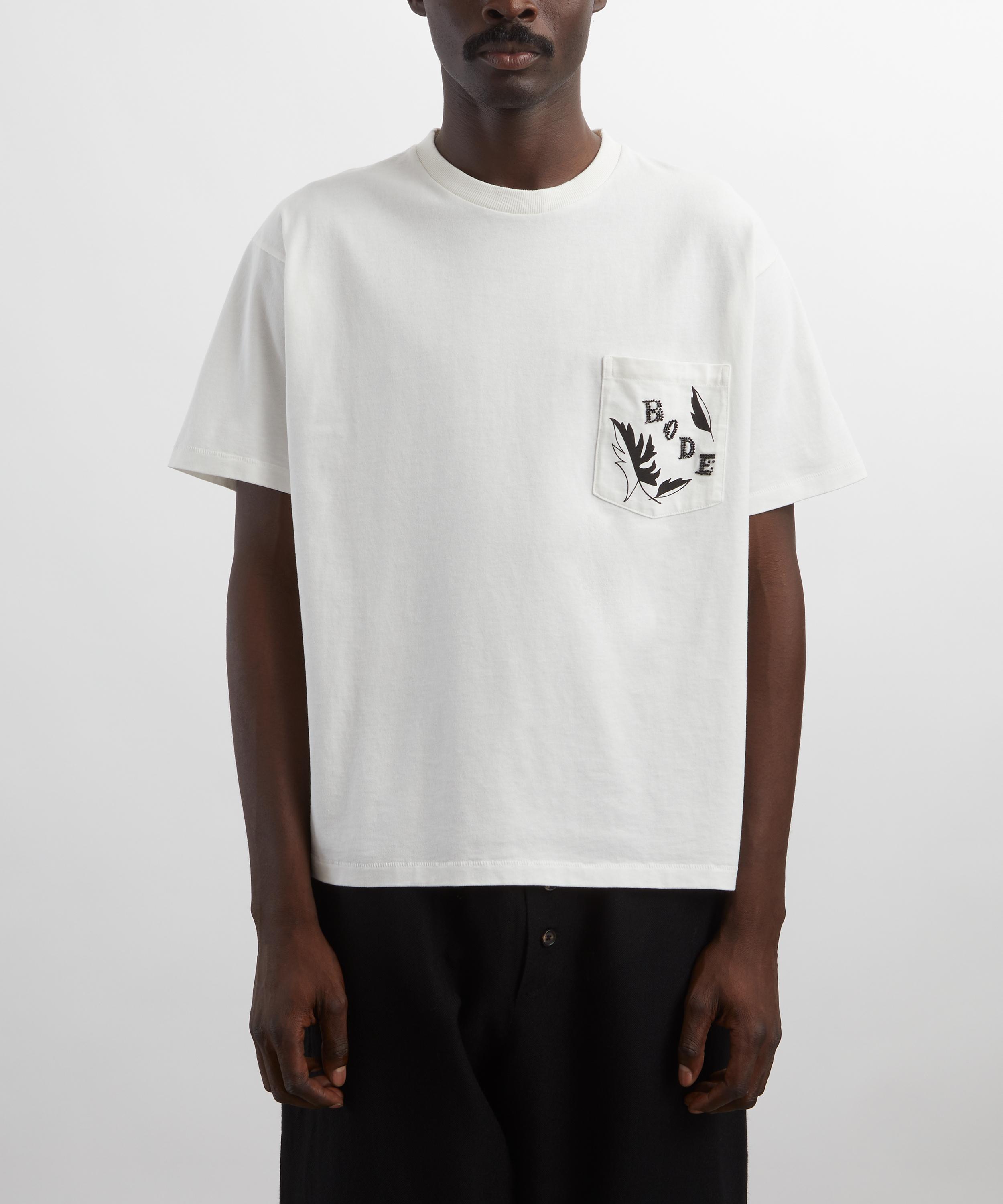 Bode - Beaded Pocket Leaf T-Shirt image number 2