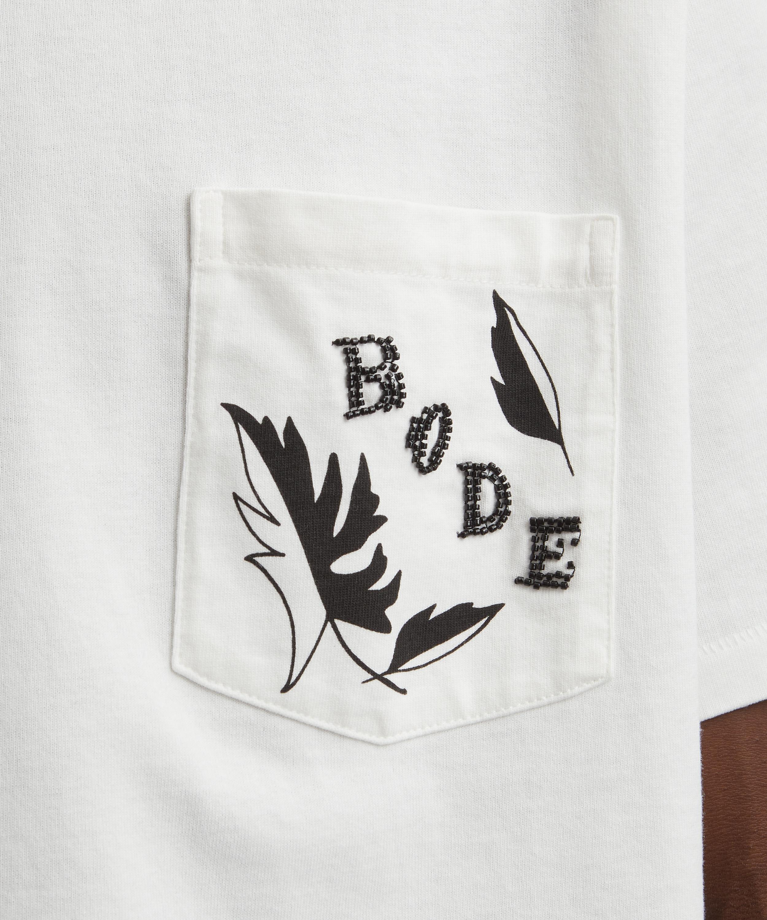Bode - Beaded Pocket Leaf T-Shirt image number 4