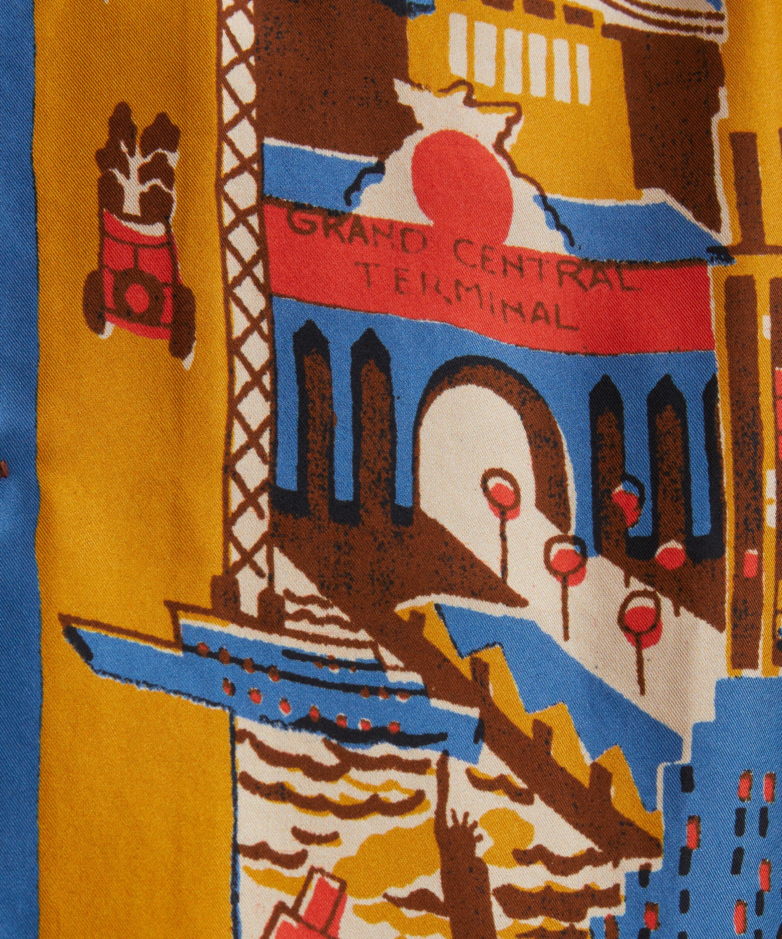 Bode - Manhattan Island Silk Short-Sleeve Shirt image number 4