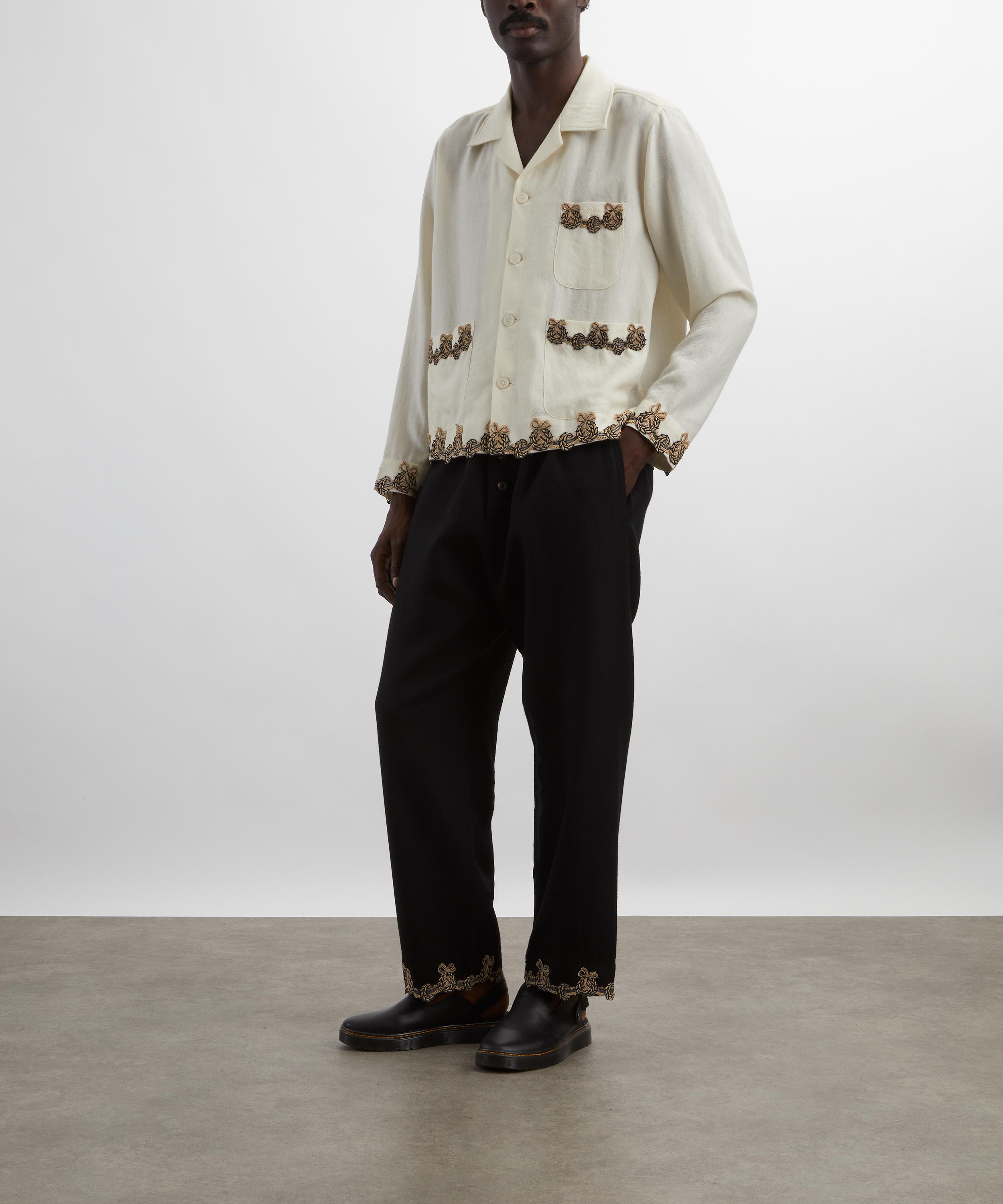 Bode - Cream Laurelist Overshirt image number 1