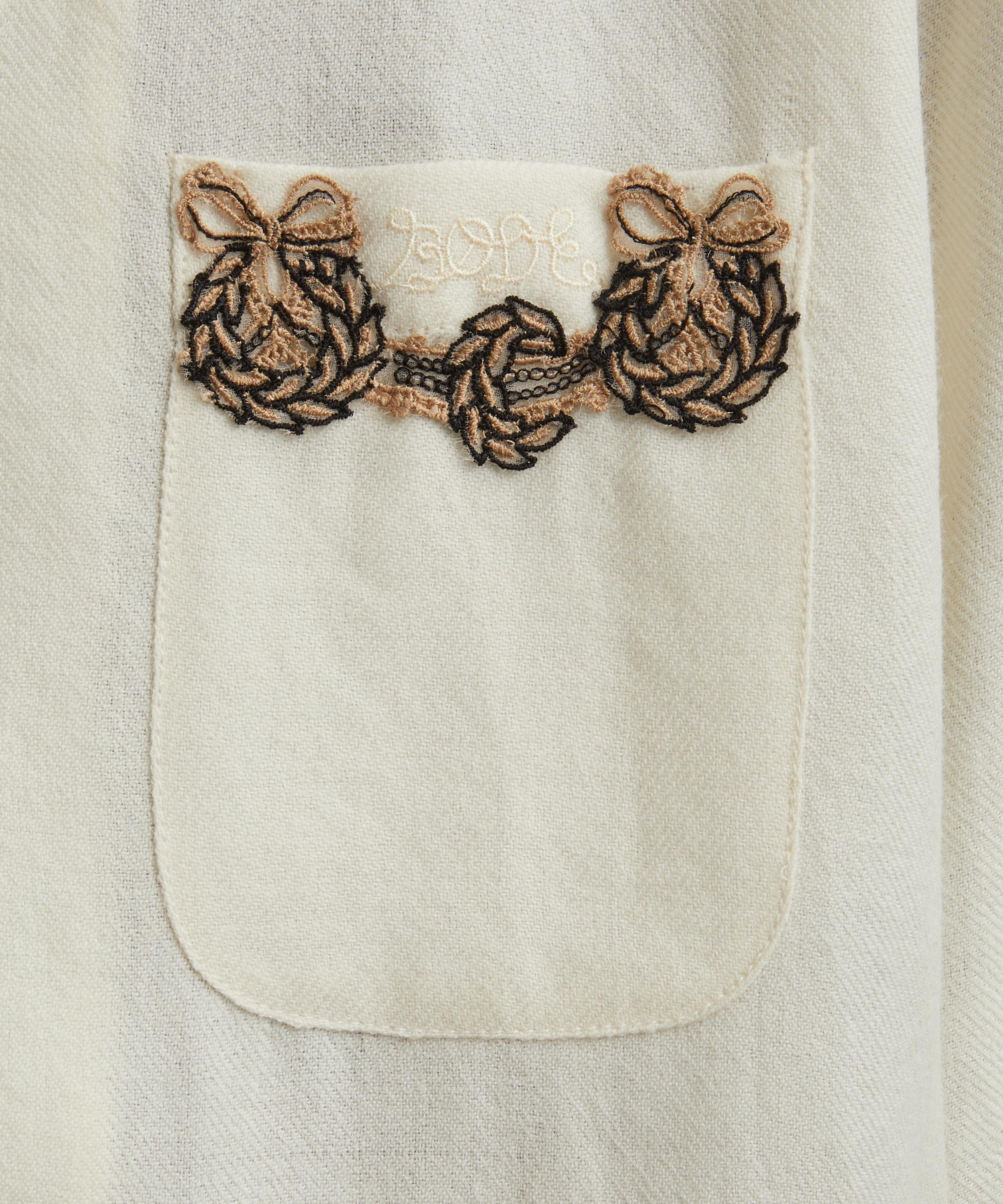 Bode - Cream Laurelist Overshirt image number 4