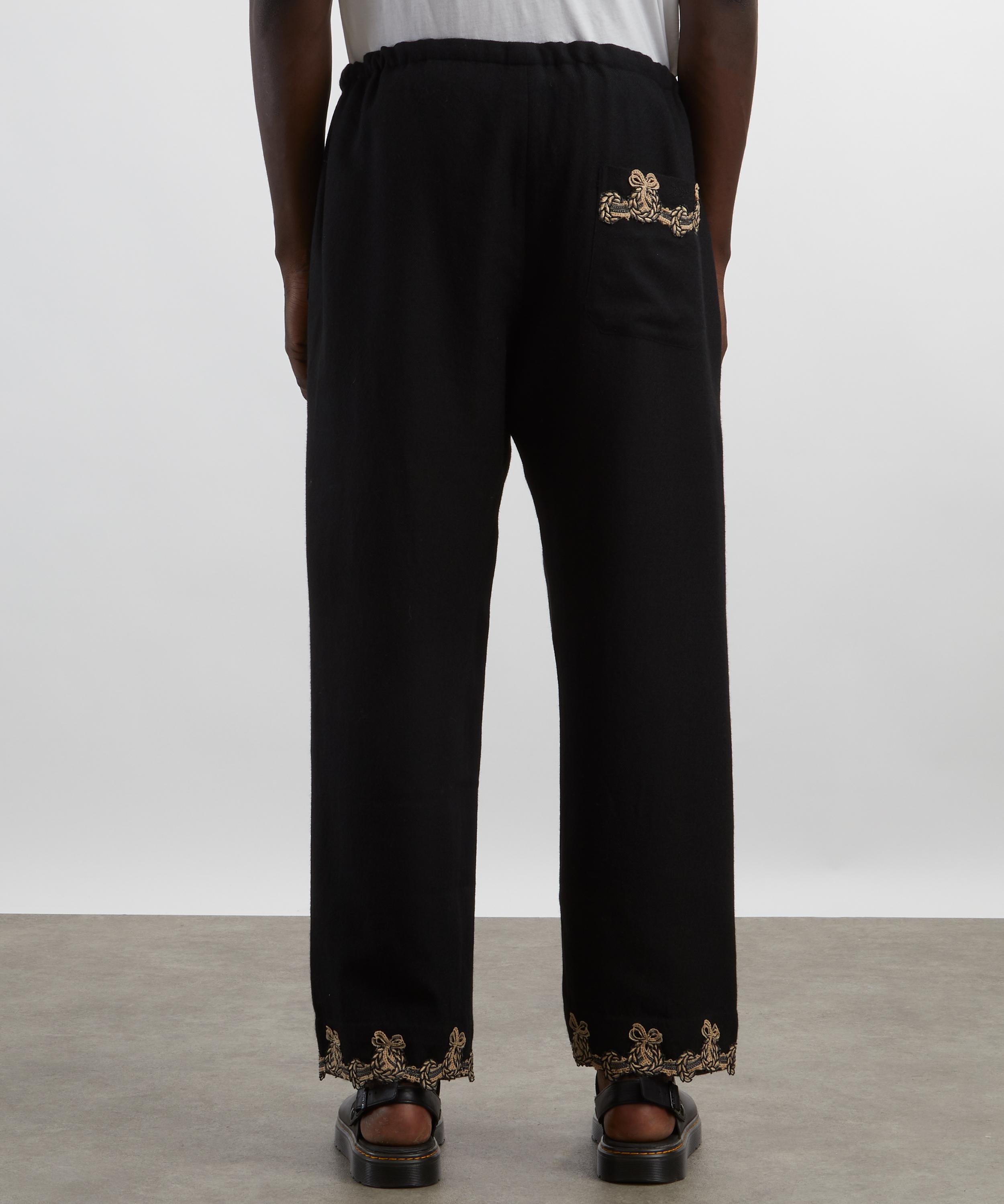 Bode - Black Laurelist Pyjama Trousers image number 3