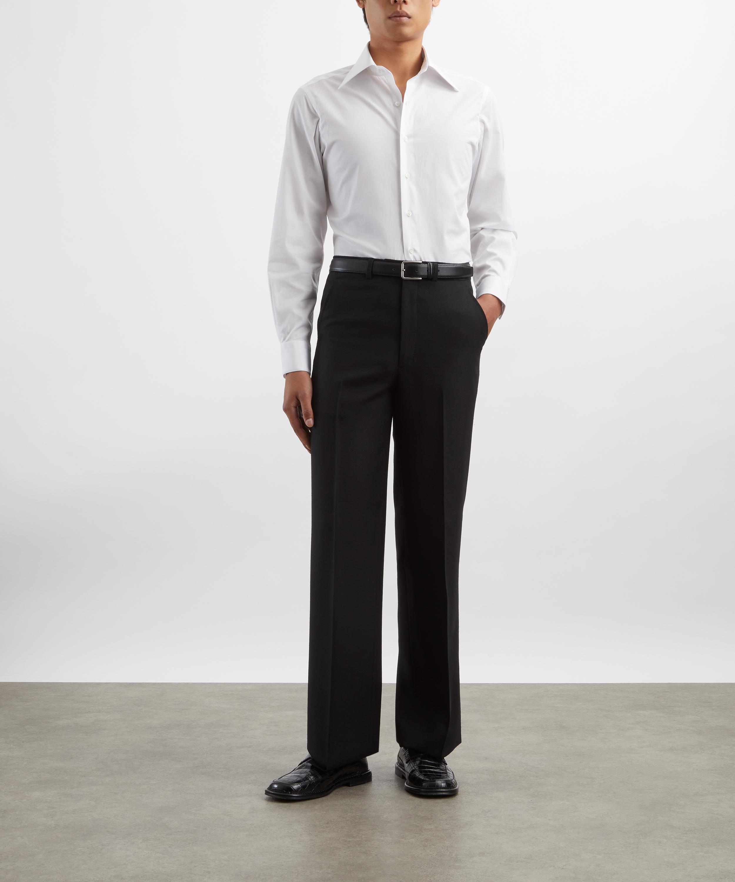 Husbands - White Wide Cotton Poplin Shirt image number 1
