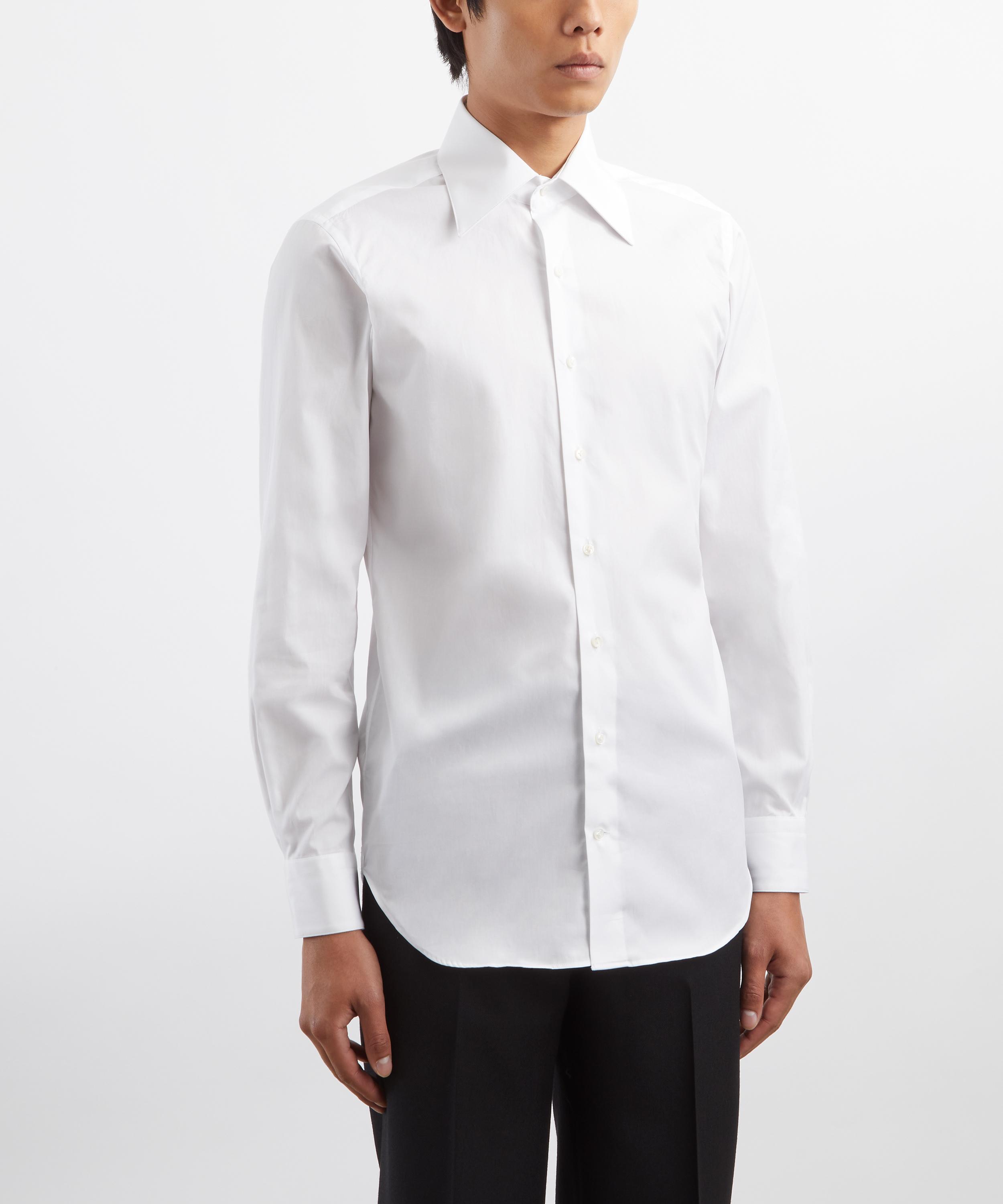 Husbands - White Wide Cotton Poplin Shirt image number 2