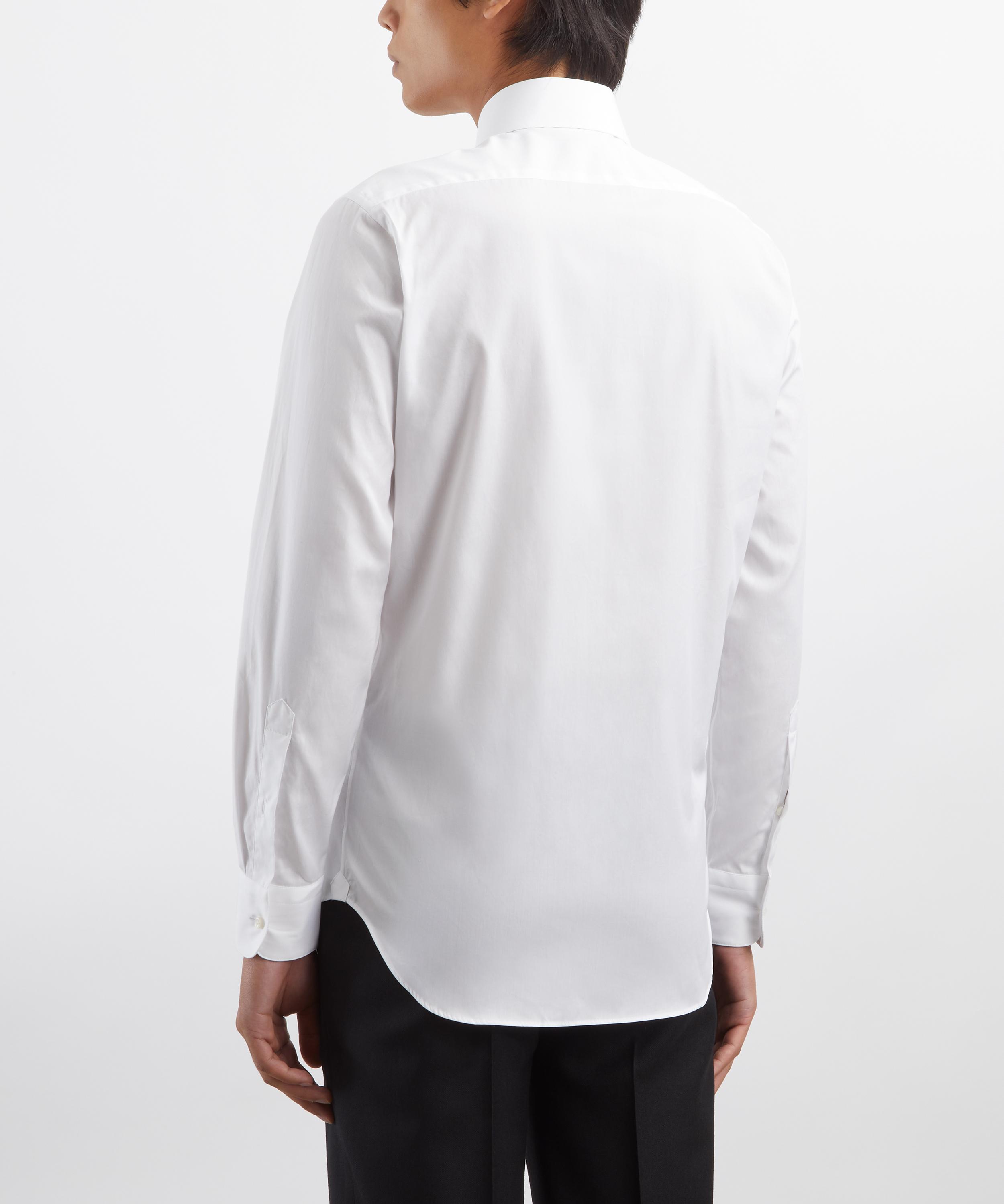Husbands - White Wide Cotton Poplin Shirt image number 3