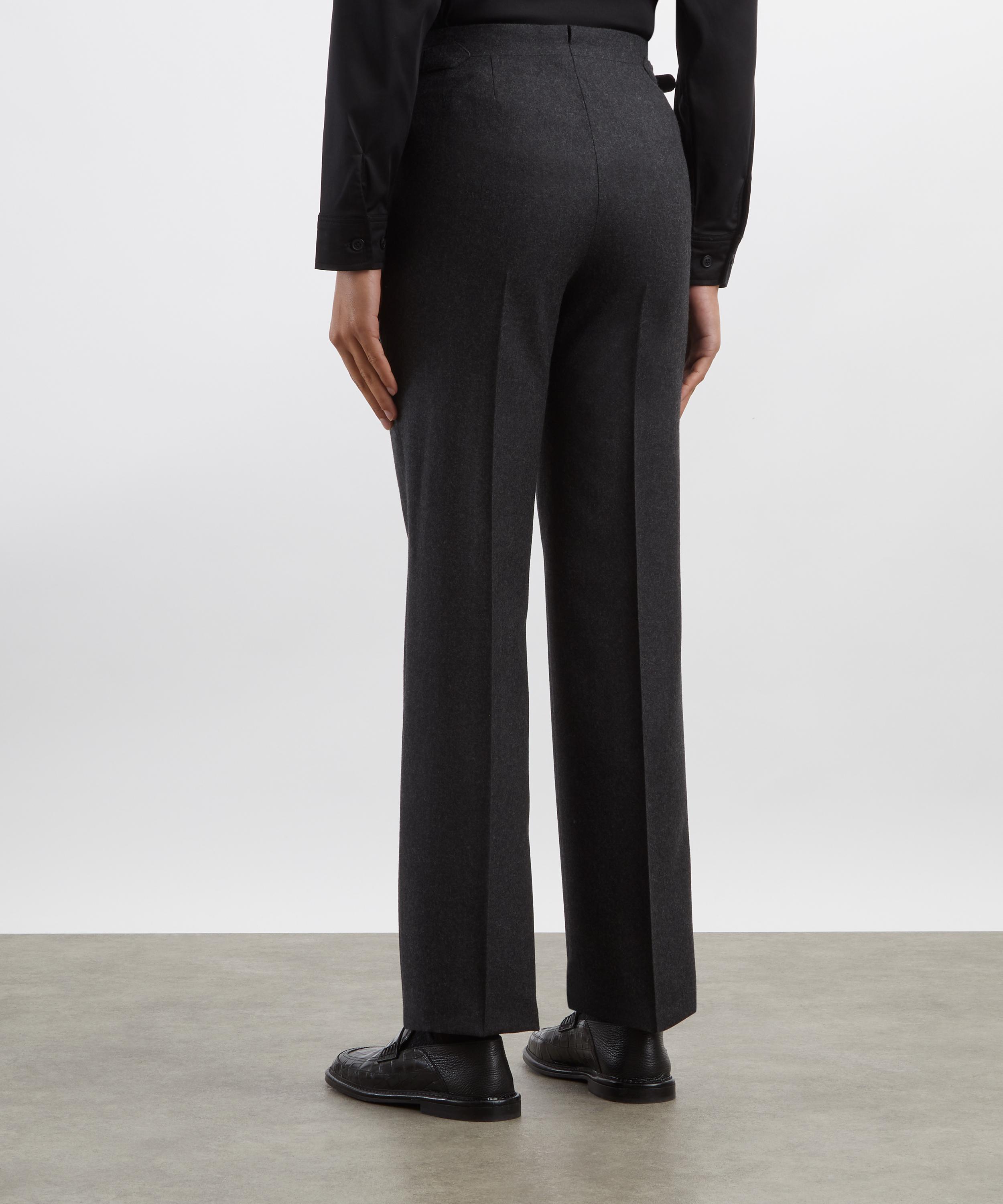 Husbands - Anthracite Straight Wool Twill Trousers image number 3