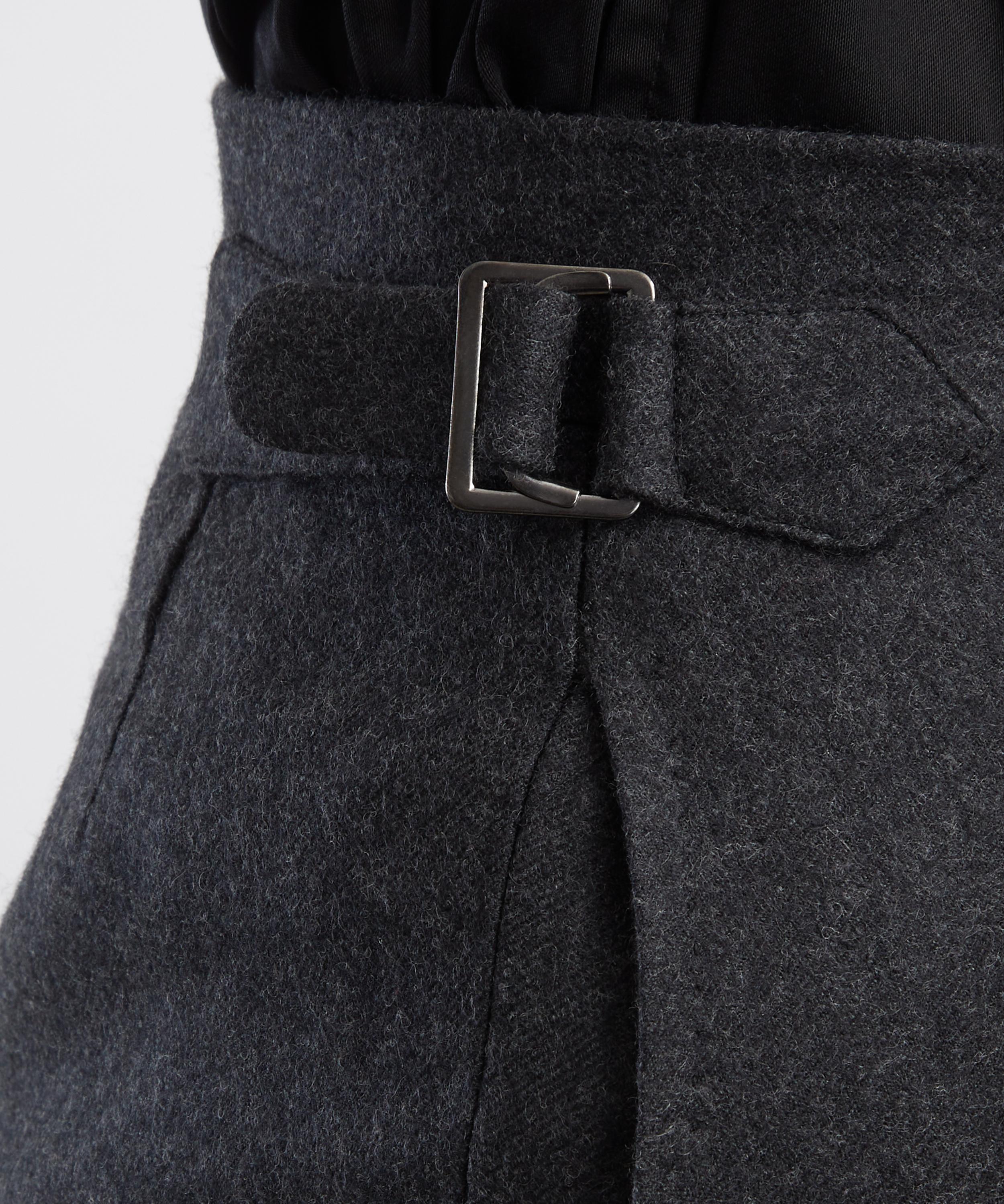 Husbands - Anthracite Straight Wool Twill Trousers image number 4