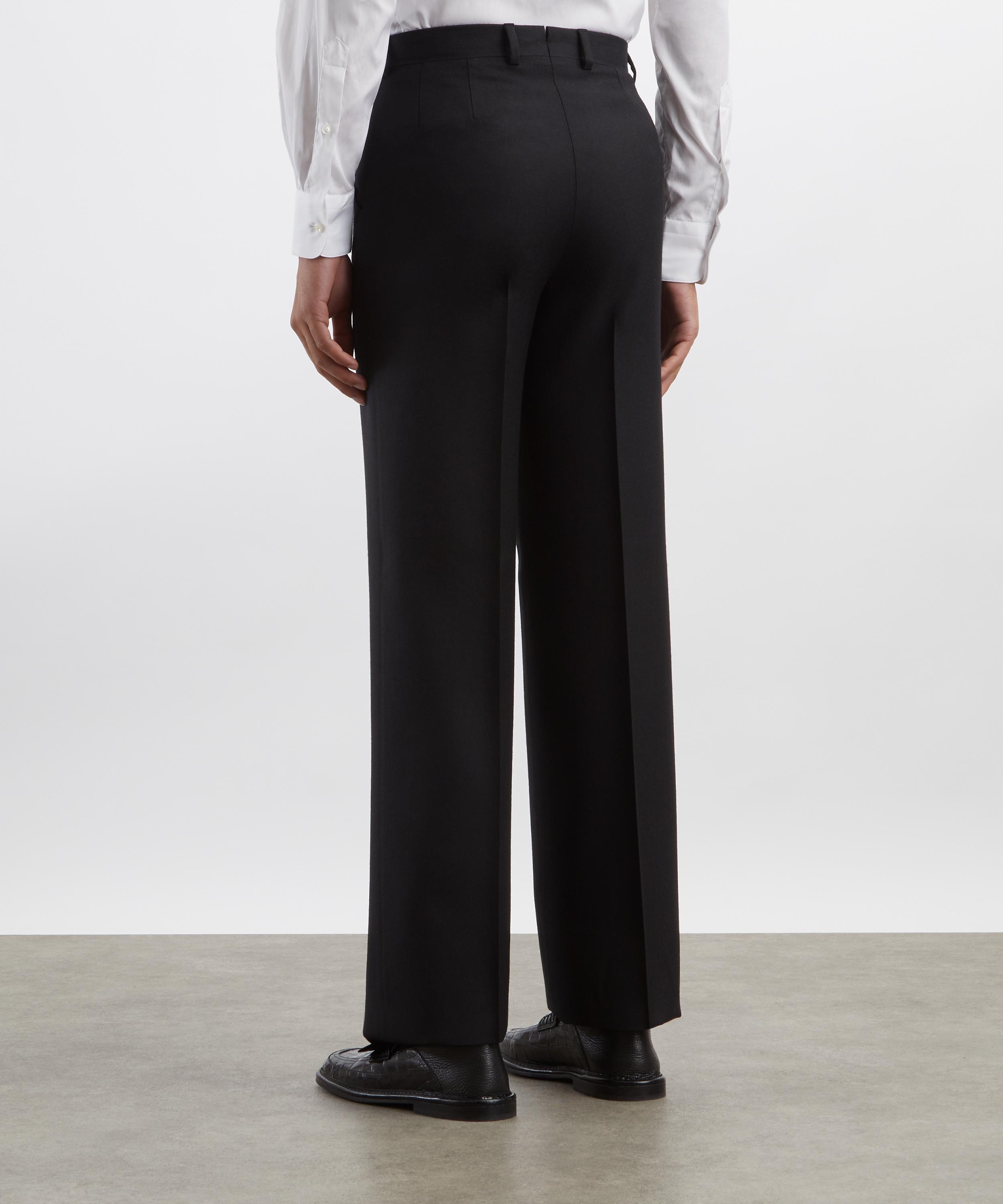 Husbands - Black Worsted Wool Twill Trousers image number 3