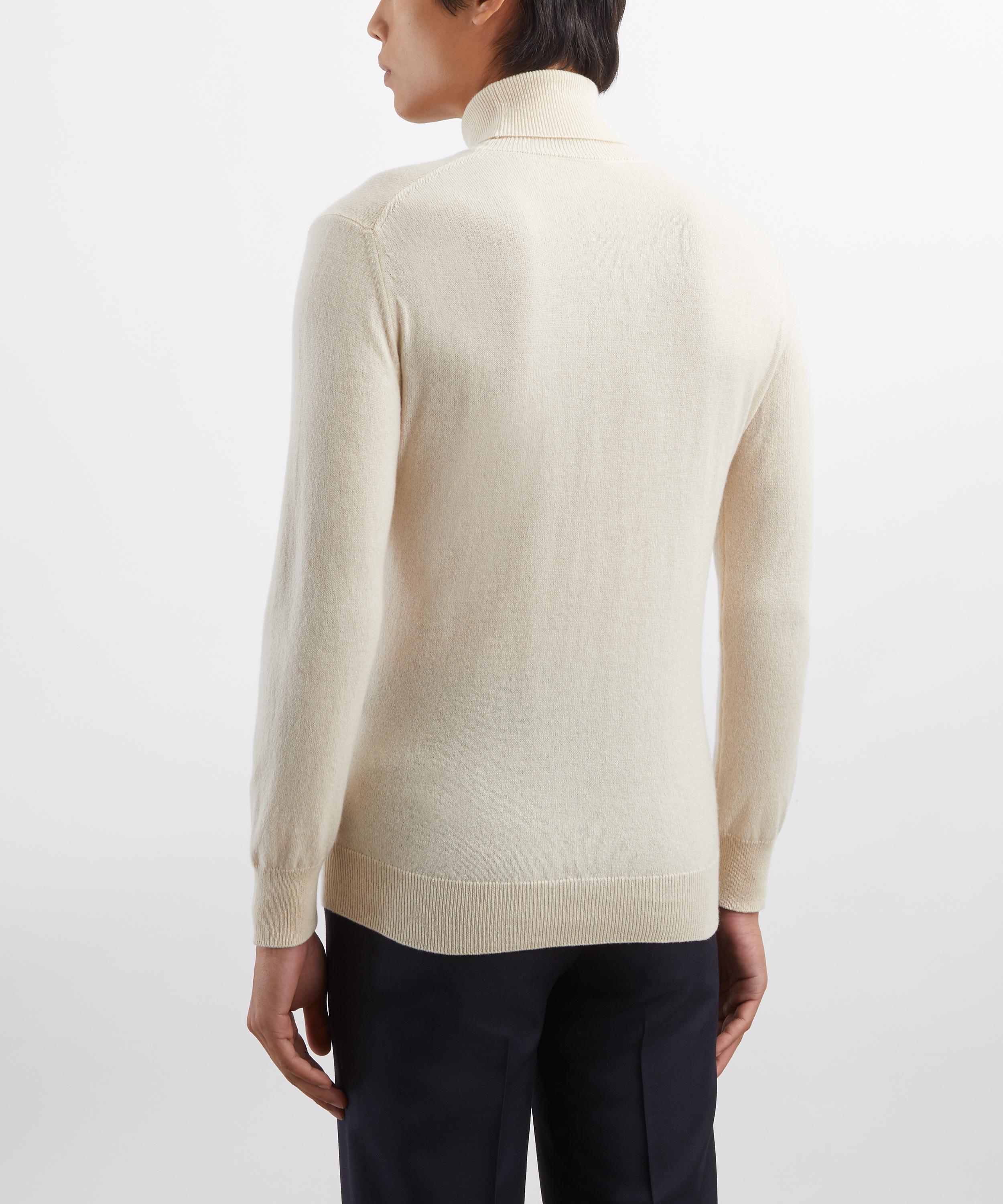 Husbands - Cream Cashmere Turtleneck Jumper image number 3