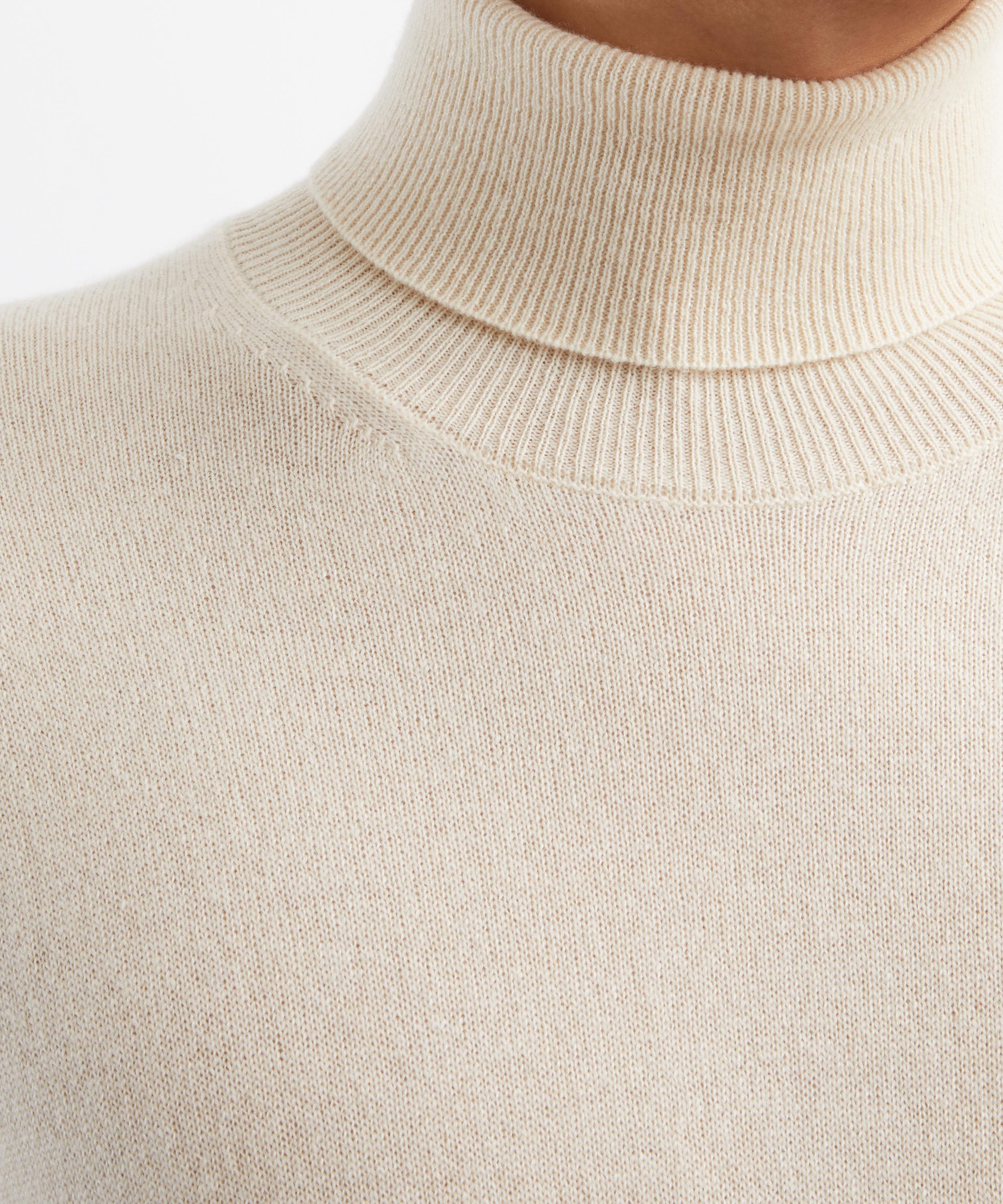 Husbands - Cream Cashmere Turtleneck Jumper image number 4