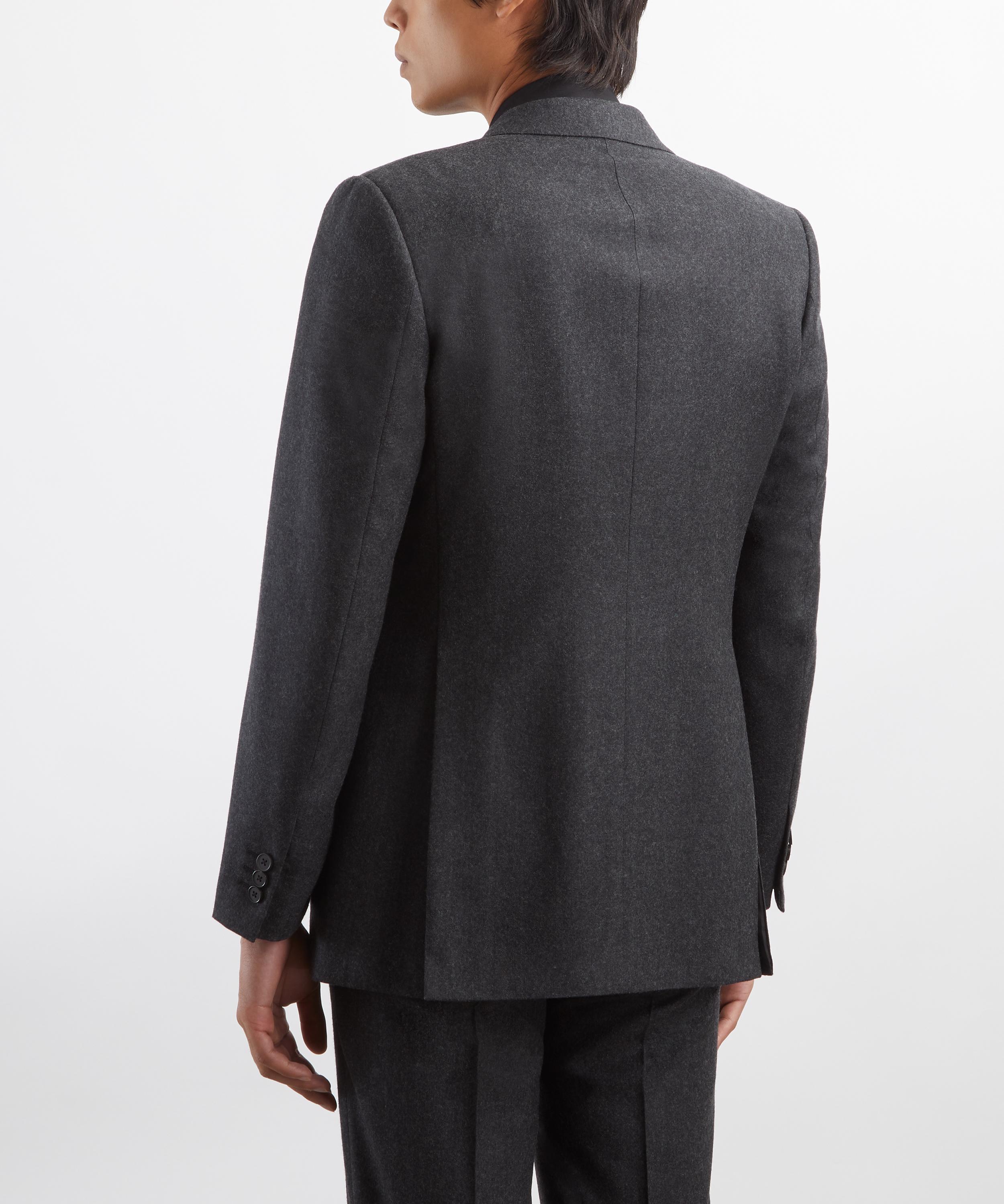 Husbands - Anthracite Single-Breasted Wool Flannel Jacket image number 3