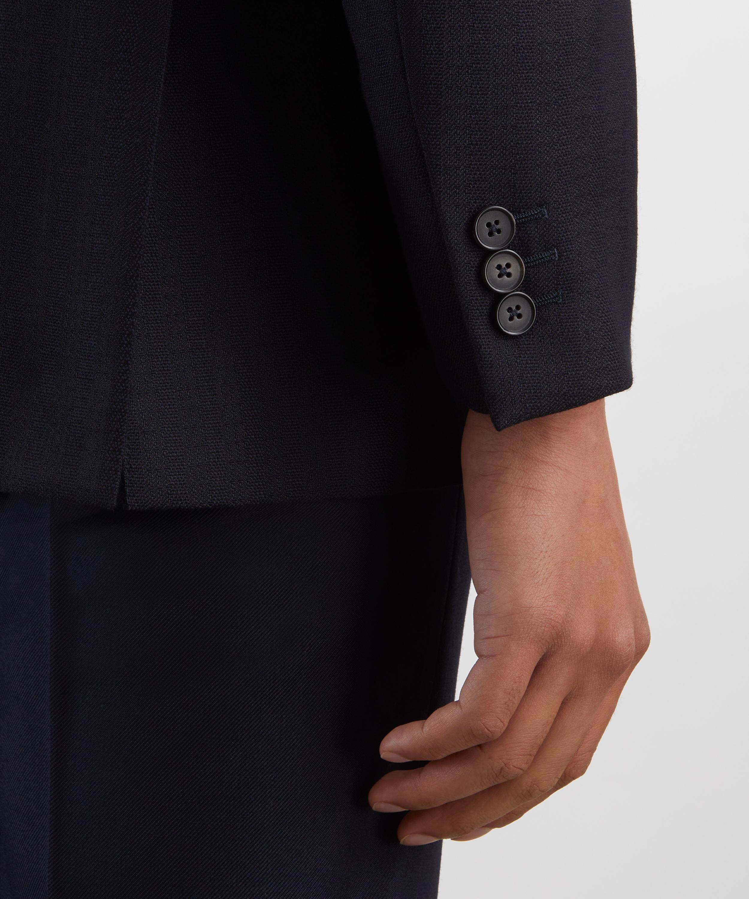 Husbands - Navy Double-Breasted Worsted Wool Jacket image number 4