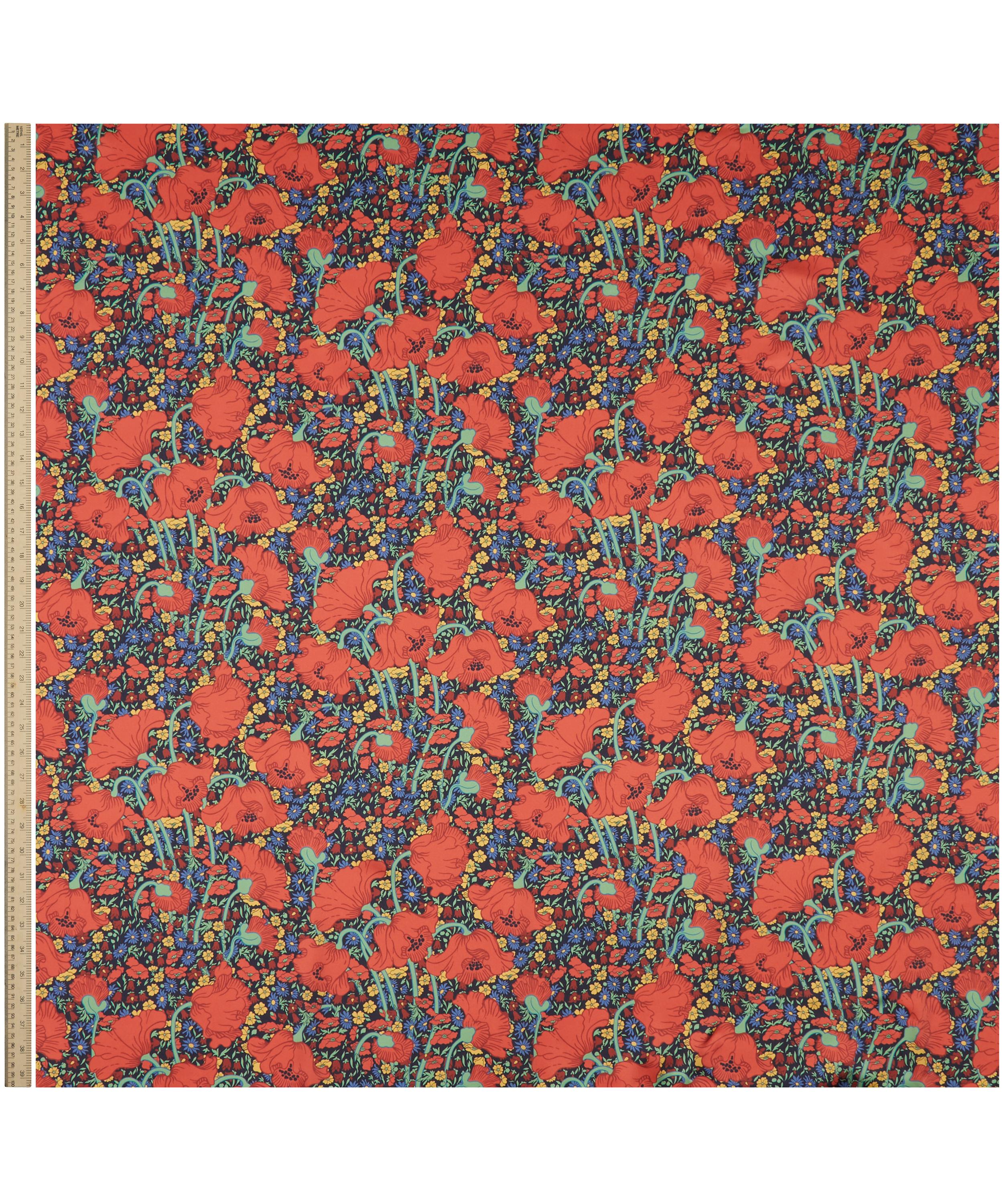 Liberty Fabrics - Clementina Poppy Silk Satin image number 1