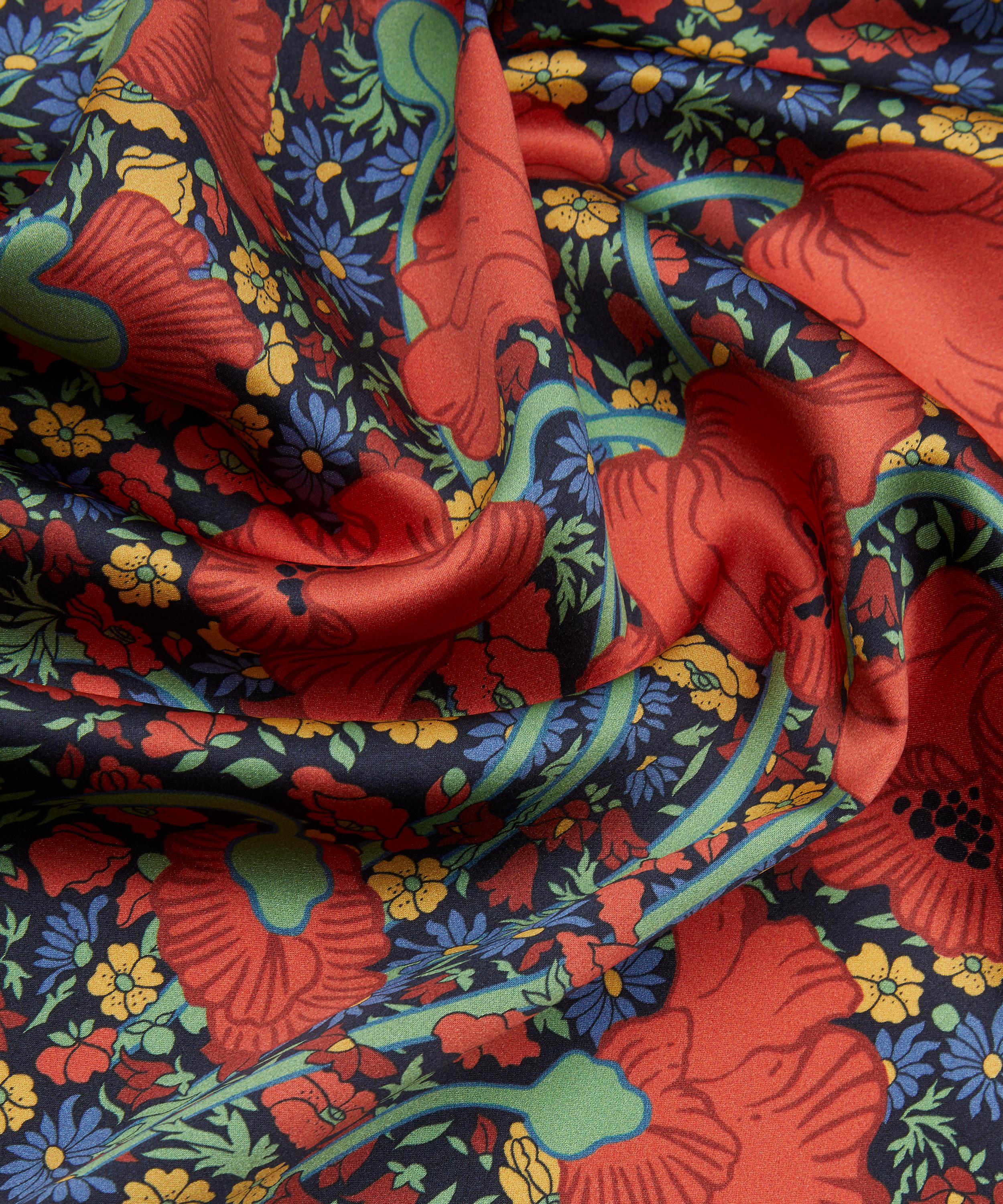 Liberty Fabrics - Clementina Poppy Silk Satin image number 3