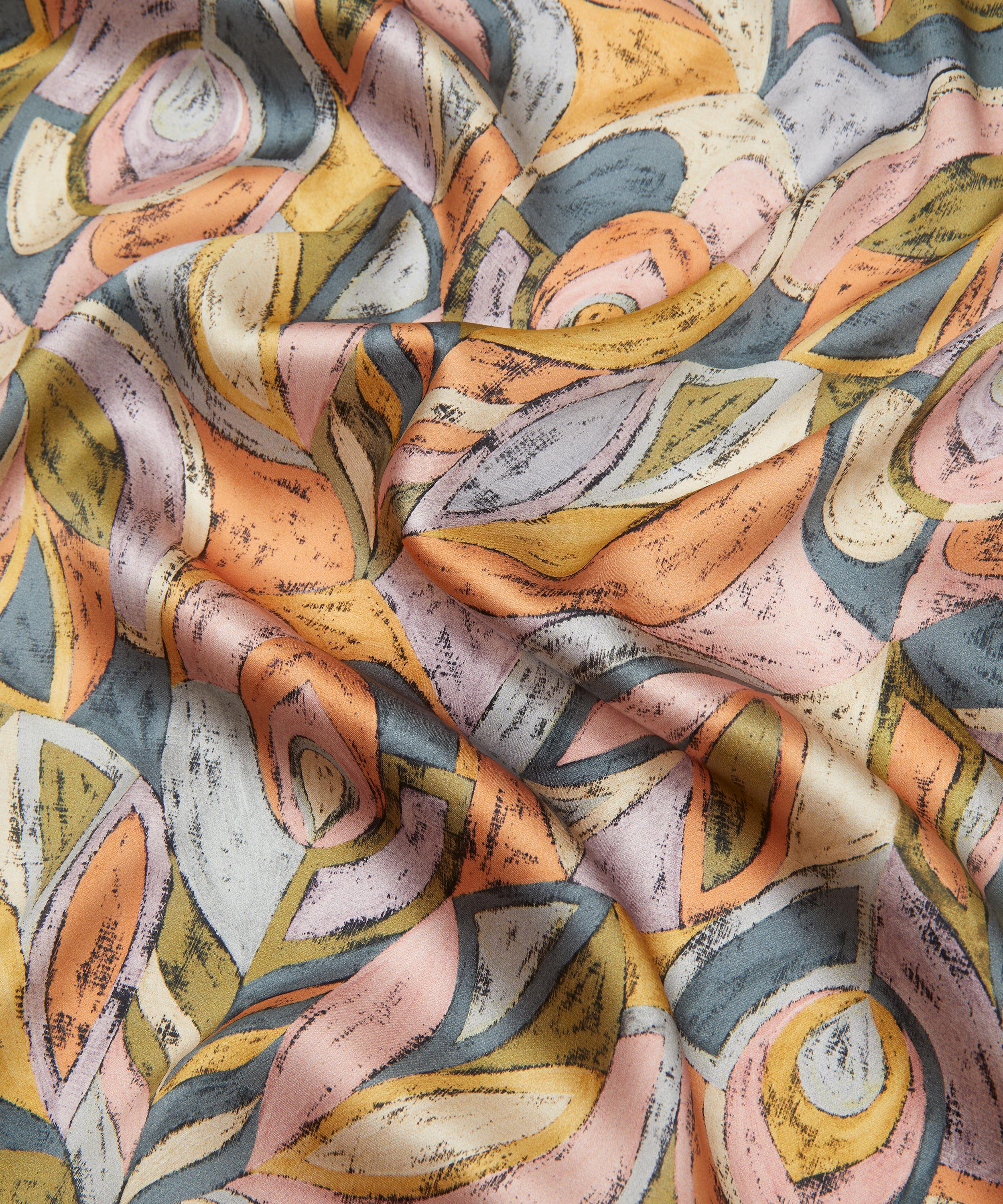 Liberty Fabrics - Pastel Peacock Silk Satin image number 3