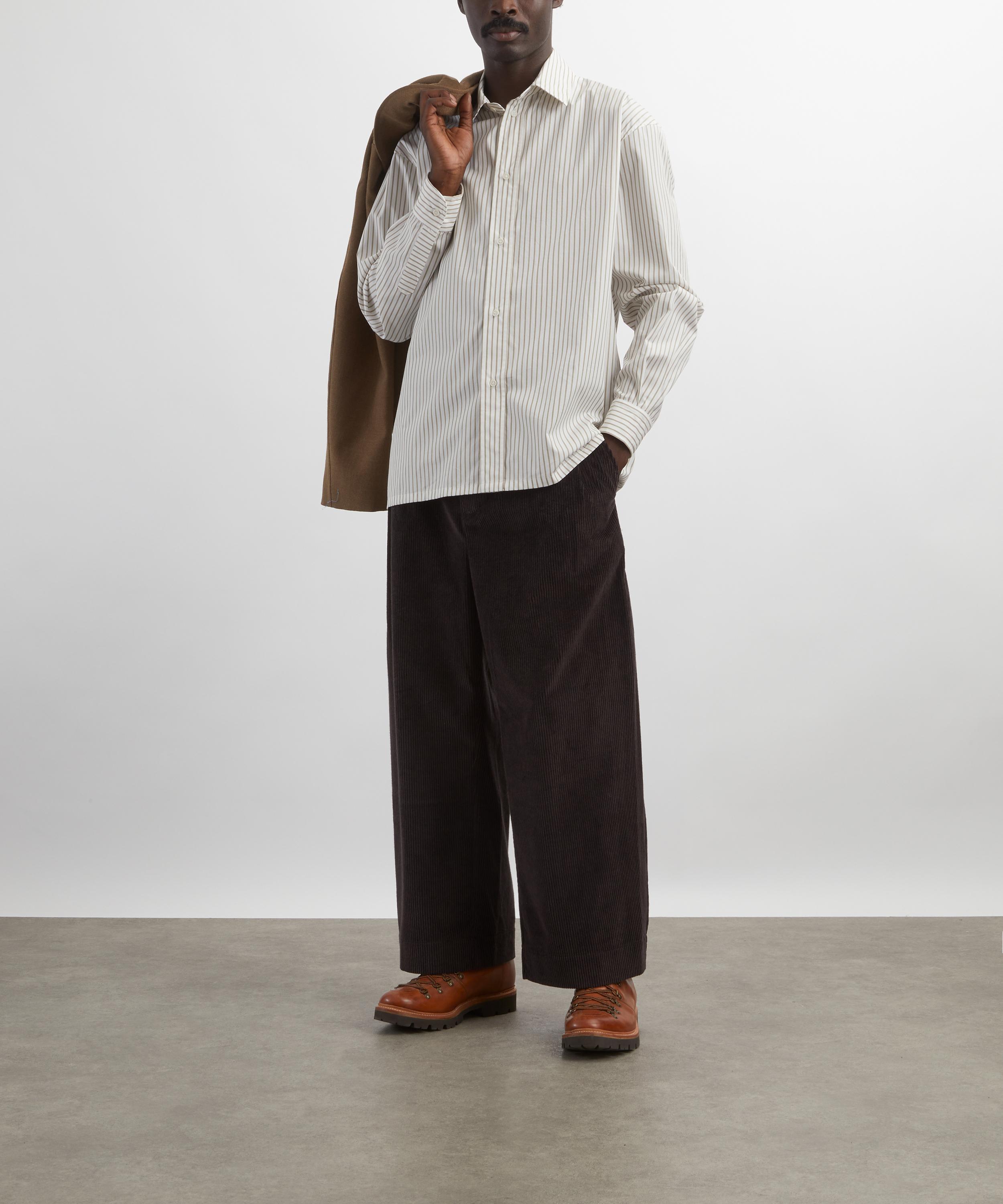 CAWLEY - Japanese Striped Cotton Players Shirt image number 1