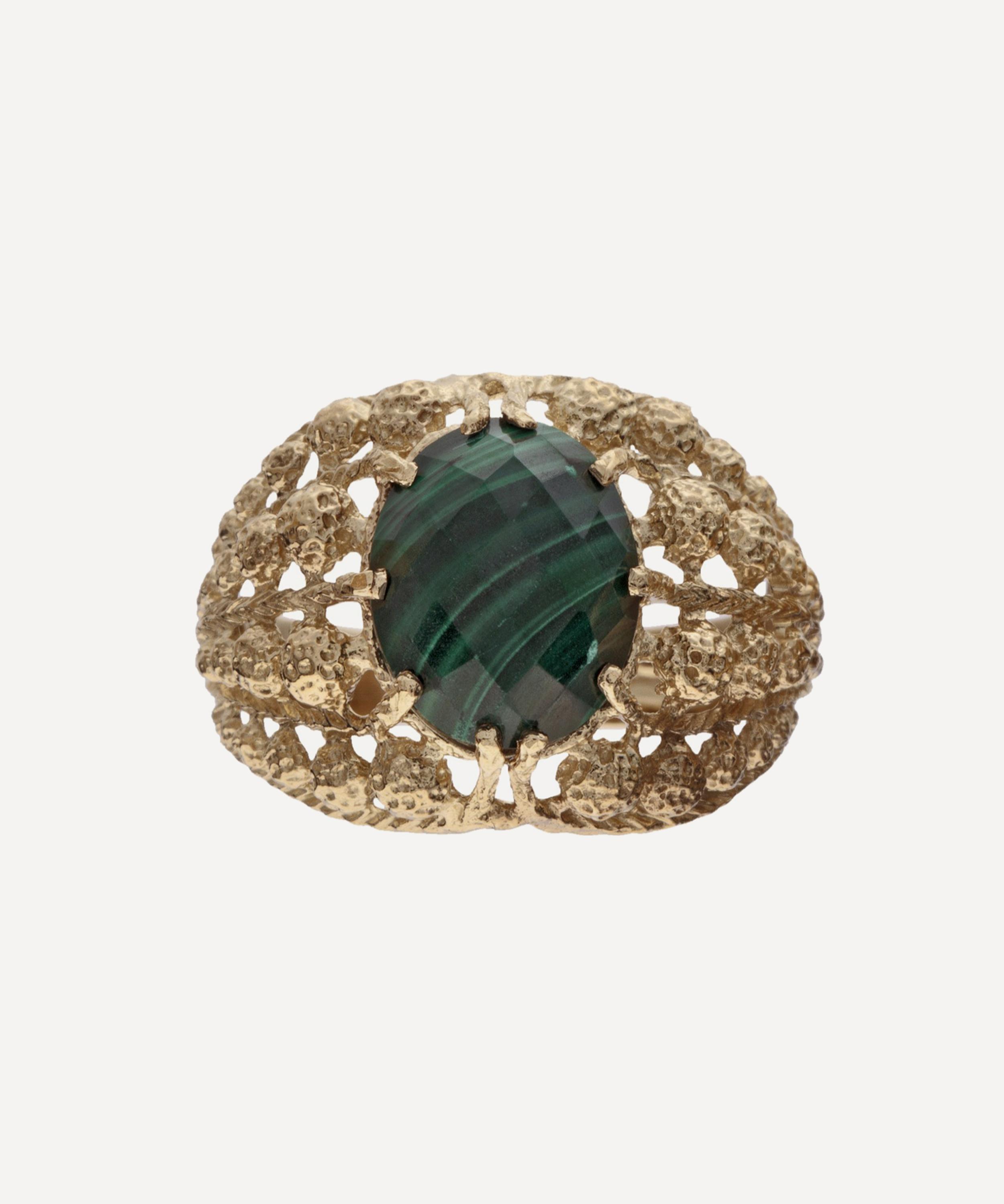 Atelier VM - 9ct Gold Cenerentola Malachite Ring image number 0