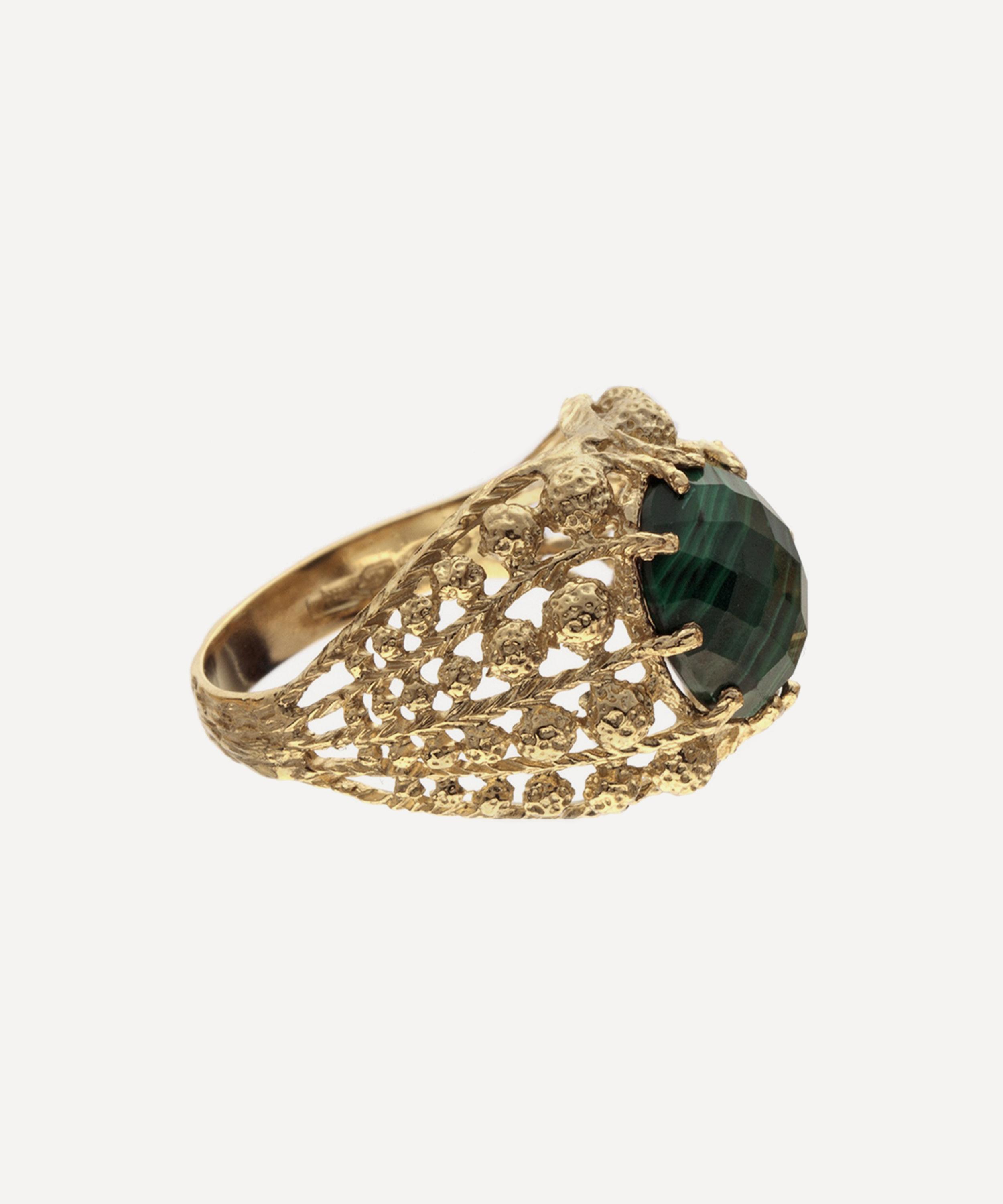 Atelier VM - 9ct Gold Cenerentola Malachite Ring image number 1