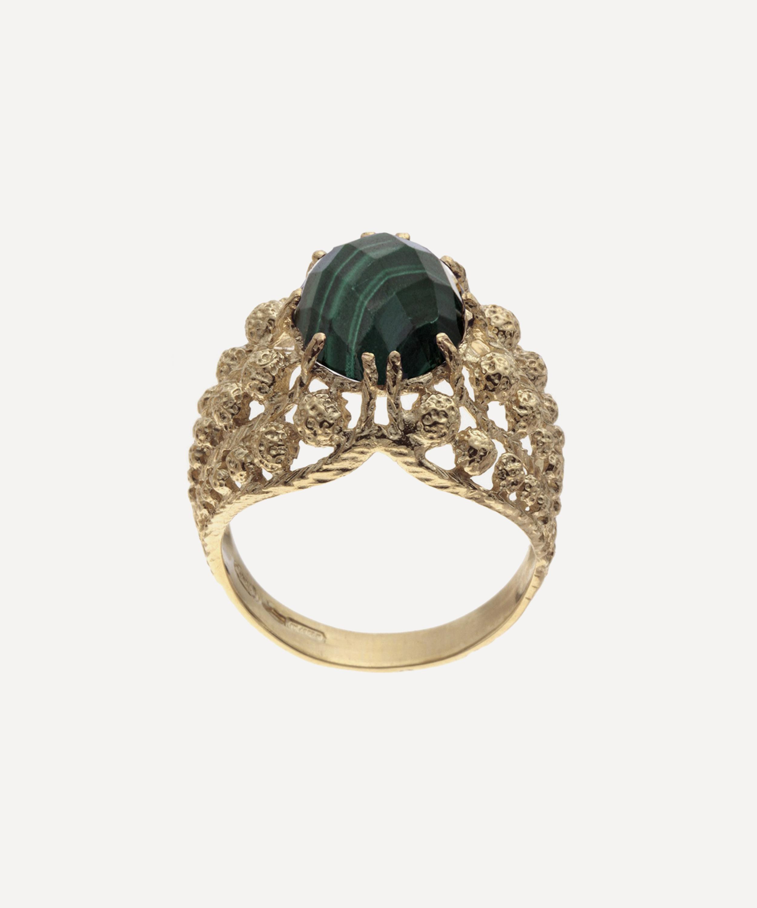Atelier VM - 9ct Gold Cenerentola Malachite Ring image number 2
