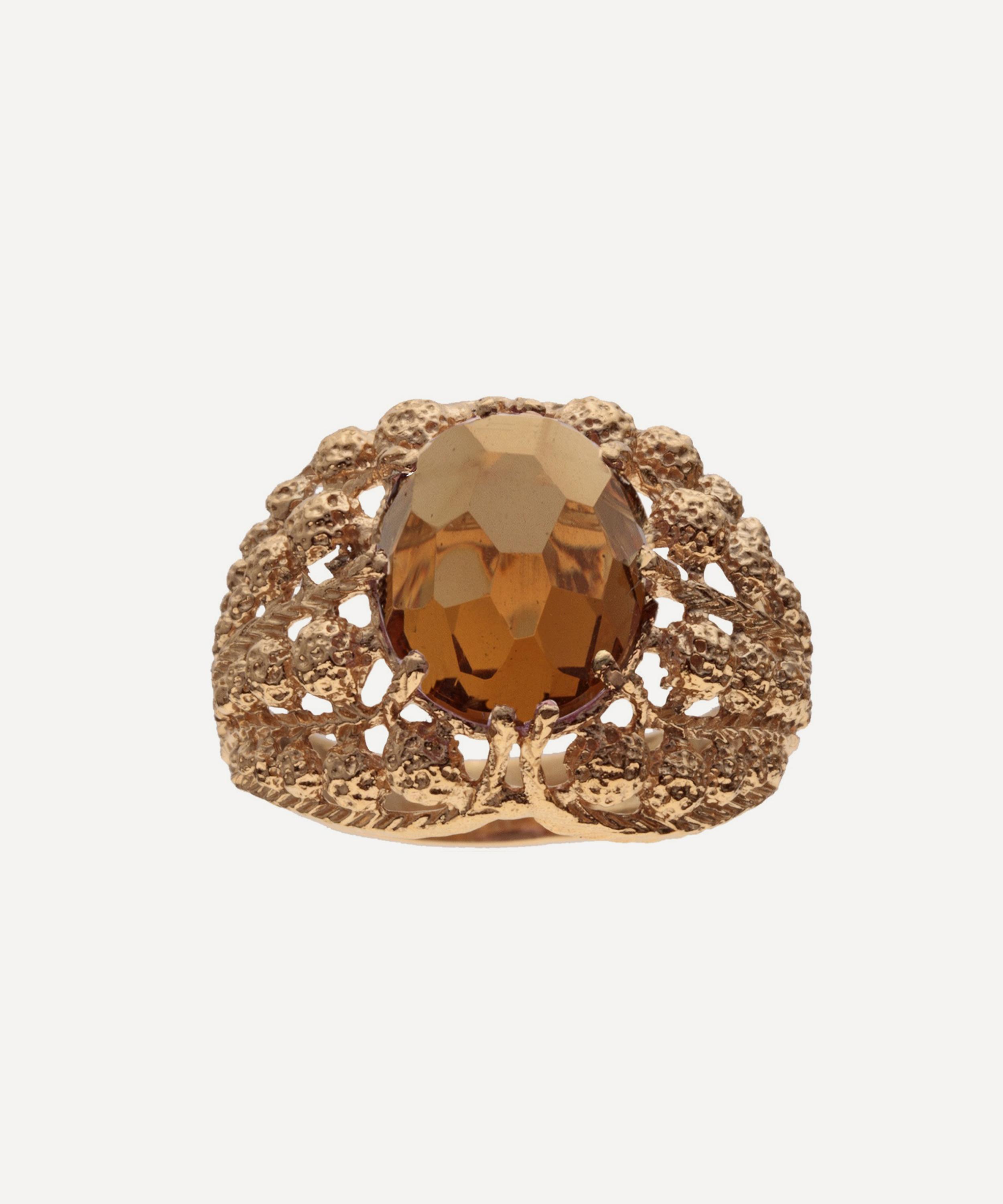 Atelier VM - 9ct Rose Gold Cenerentola Cognac Quartz Ring image number 0