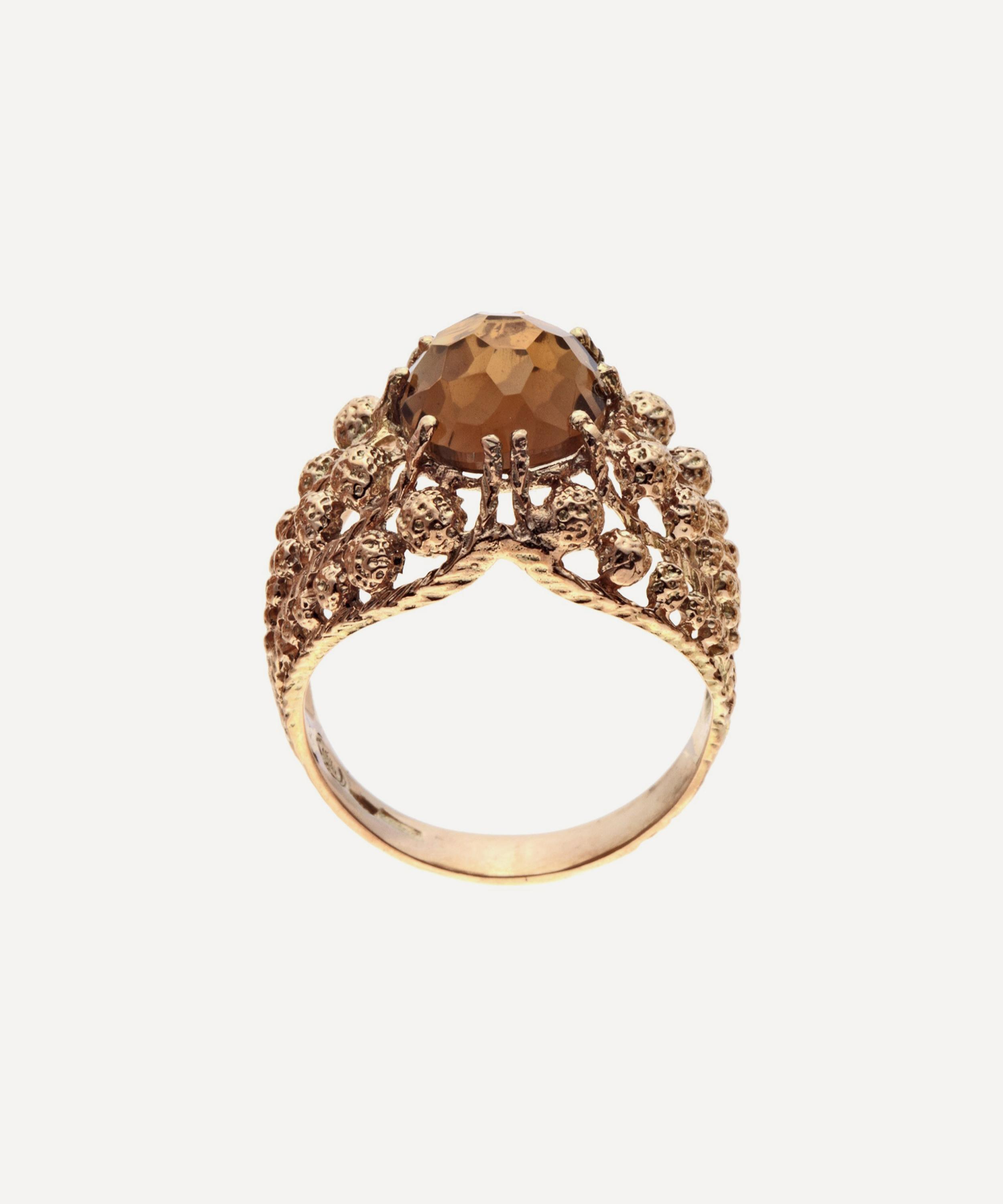 Atelier VM - 9ct Rose Gold Cenerentola Cognac Quartz Ring image number 2