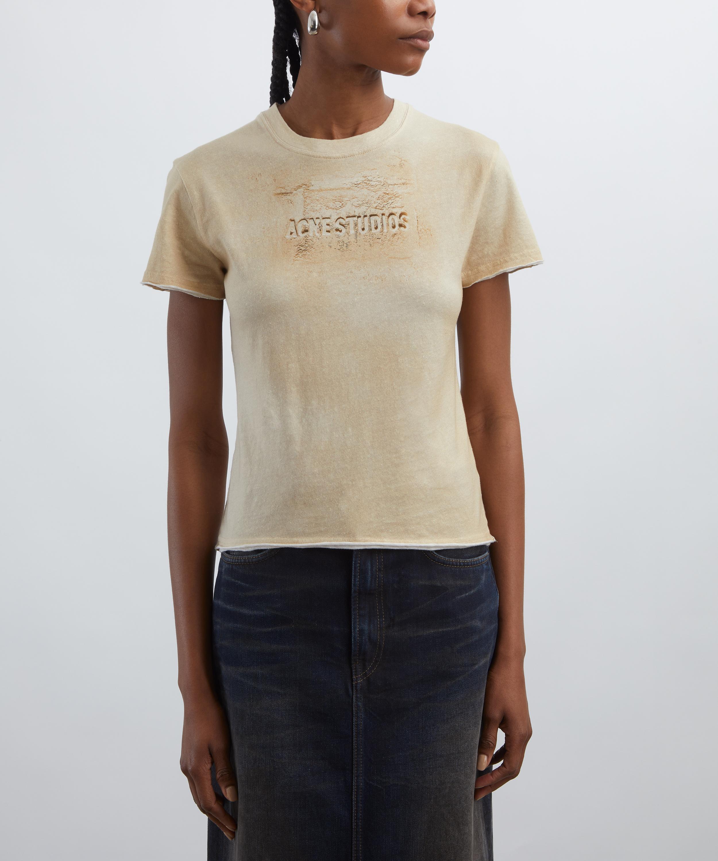 Acne Studios - Sand Beige Branded T-Shirt  image number 2
