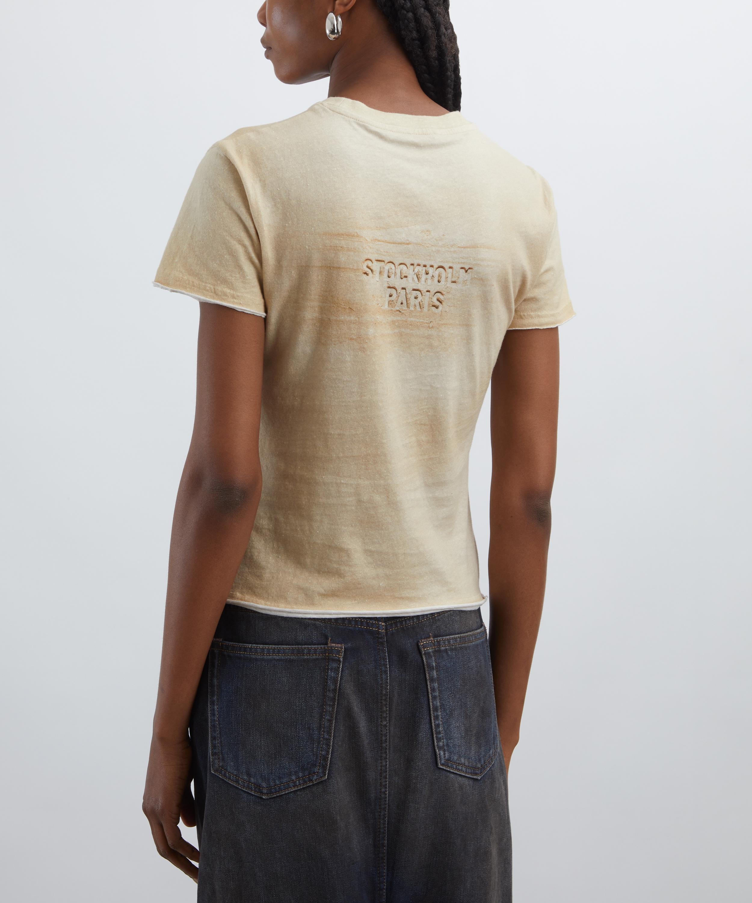 Acne Studios - Sand Beige Branded T-Shirt  image number 3