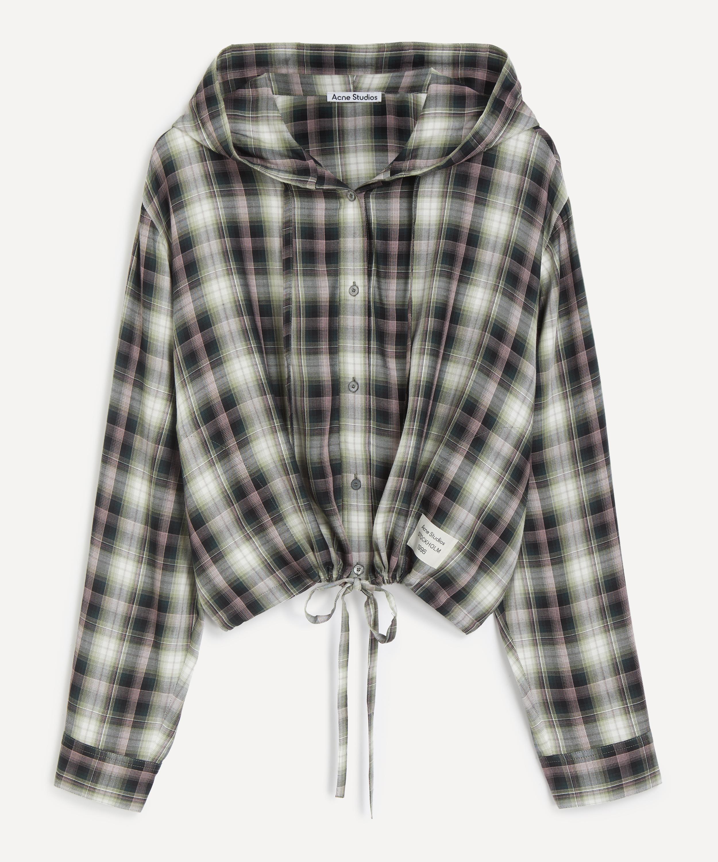 Acne Studios - Hooded Check Overshirt image number 0