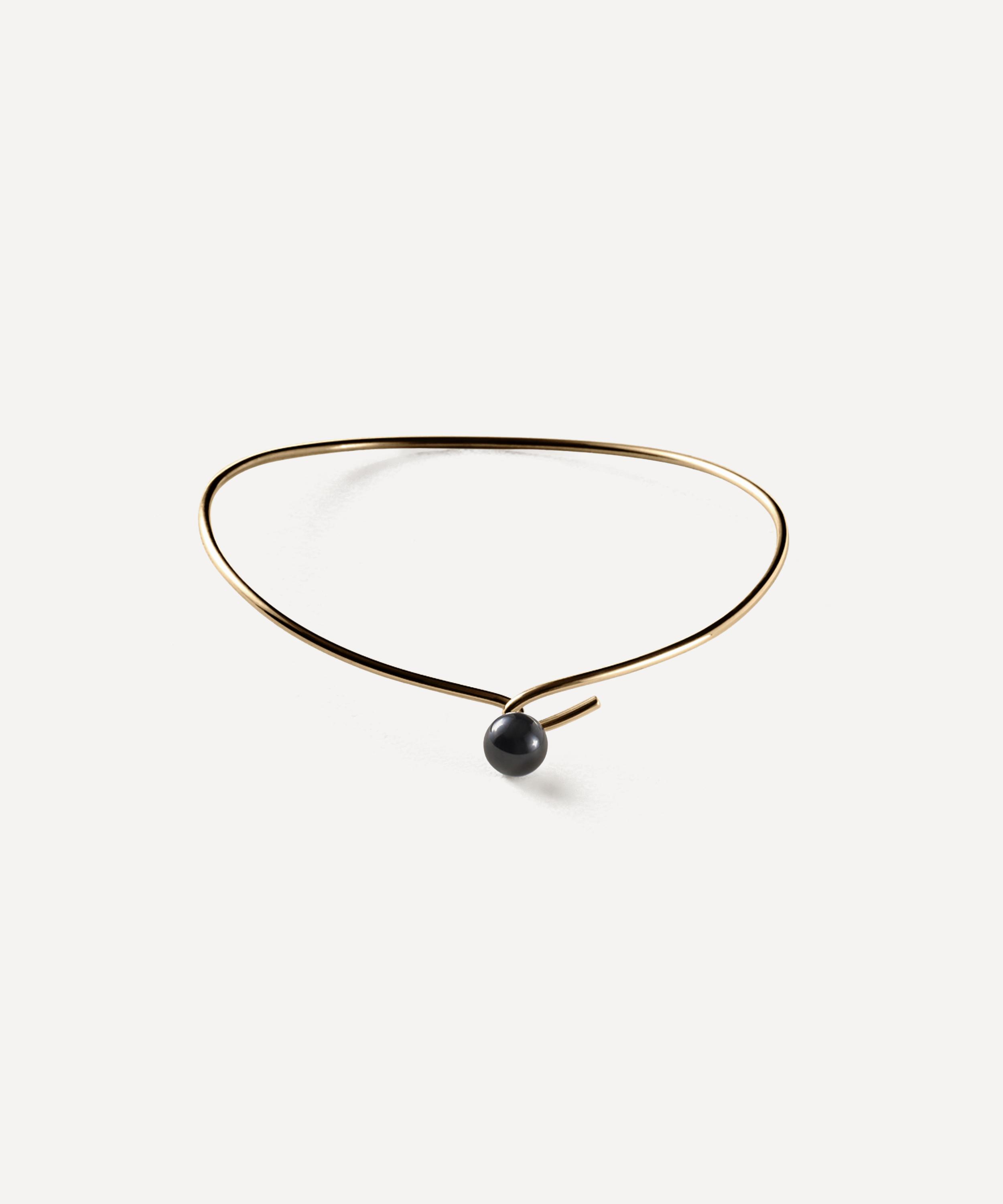 Annika Inez - 14ct Gold-Plated Sterling Silver Linear Bead Collar Necklace image number 0