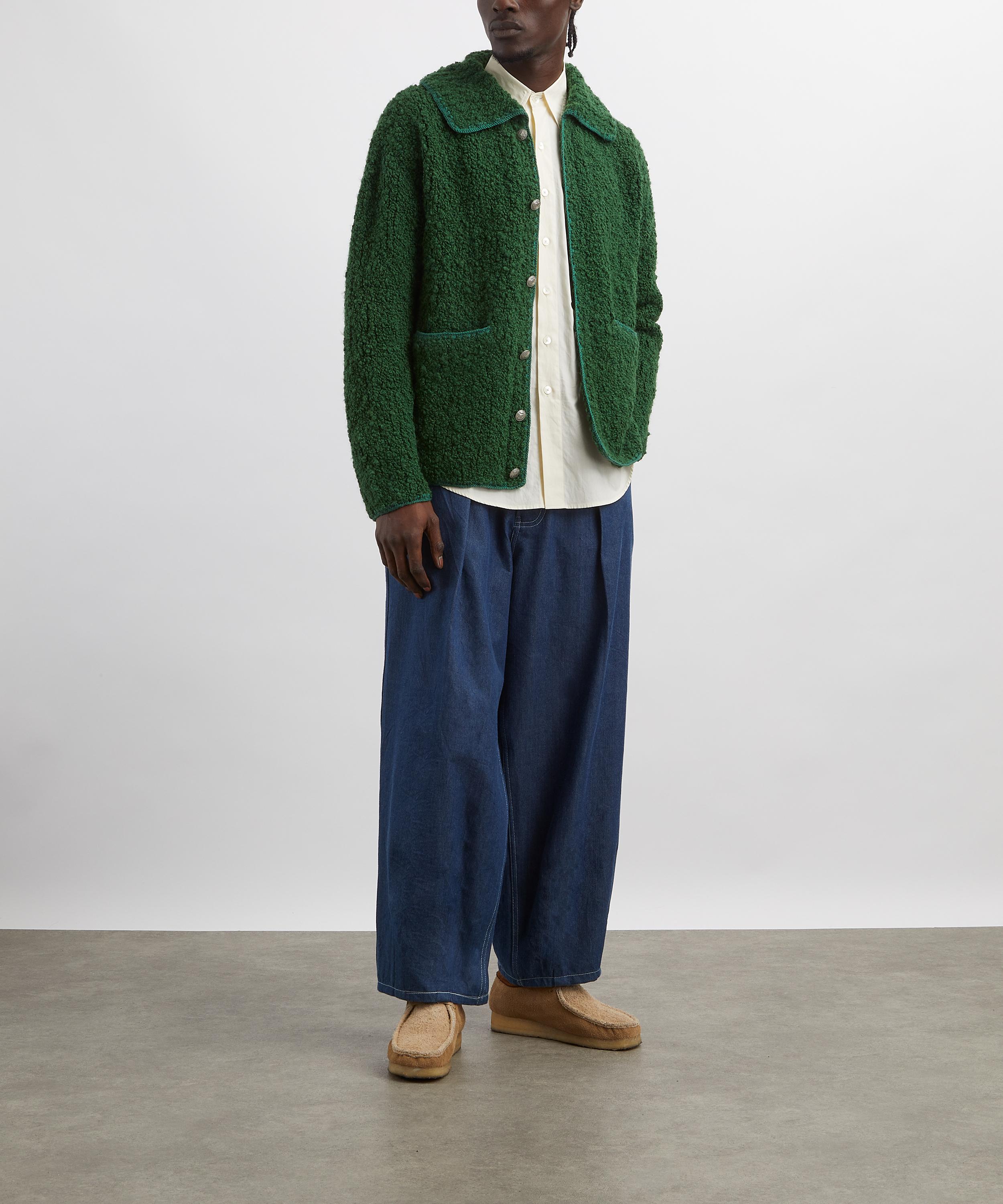 Bode - Green Boucl&eacute; Moppet Cardigan image number 1